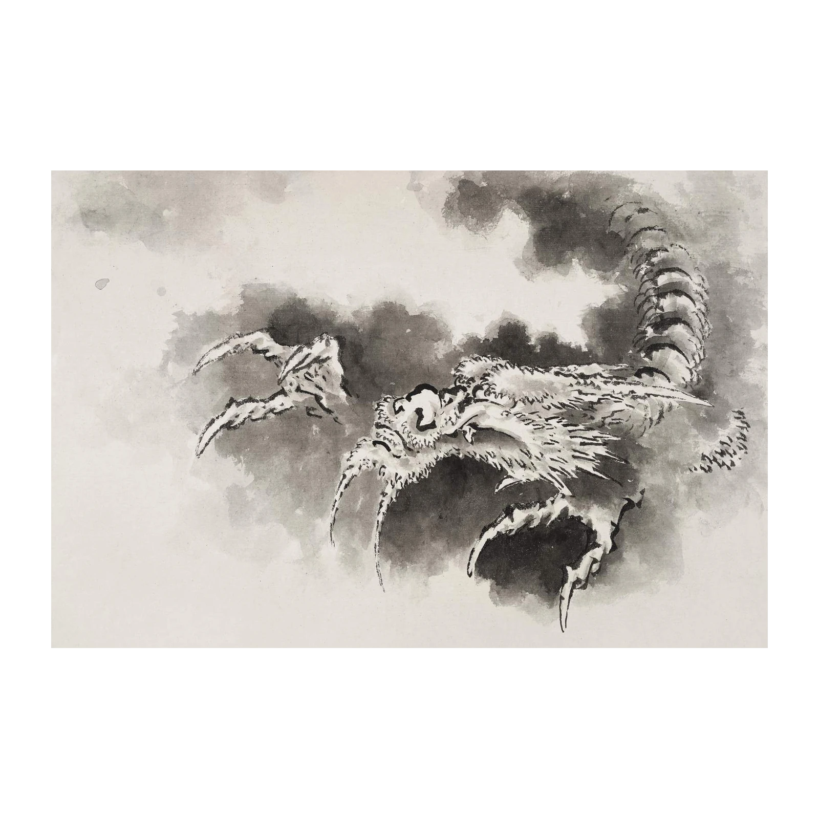 Majestic Dragon Ink Wash Wall Art