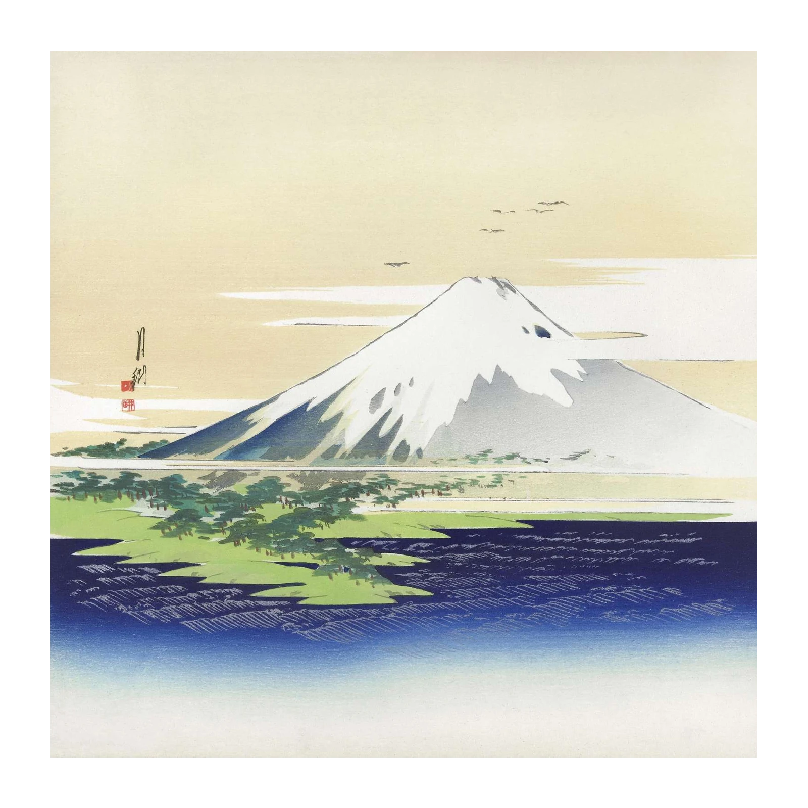 Serene Mount Fuji Landscape Wall Art