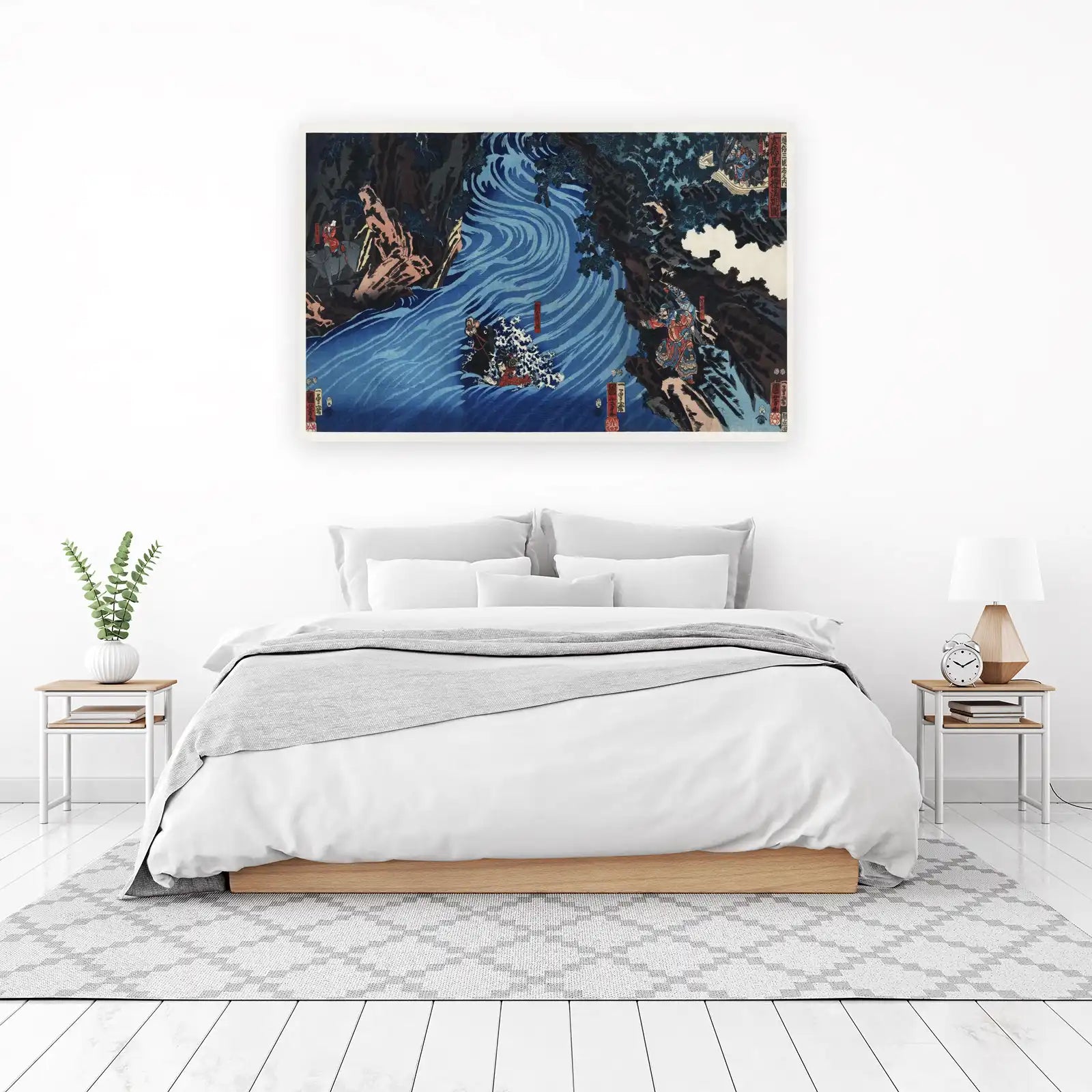Ukiyo-e Warrior River Battle Wall Art