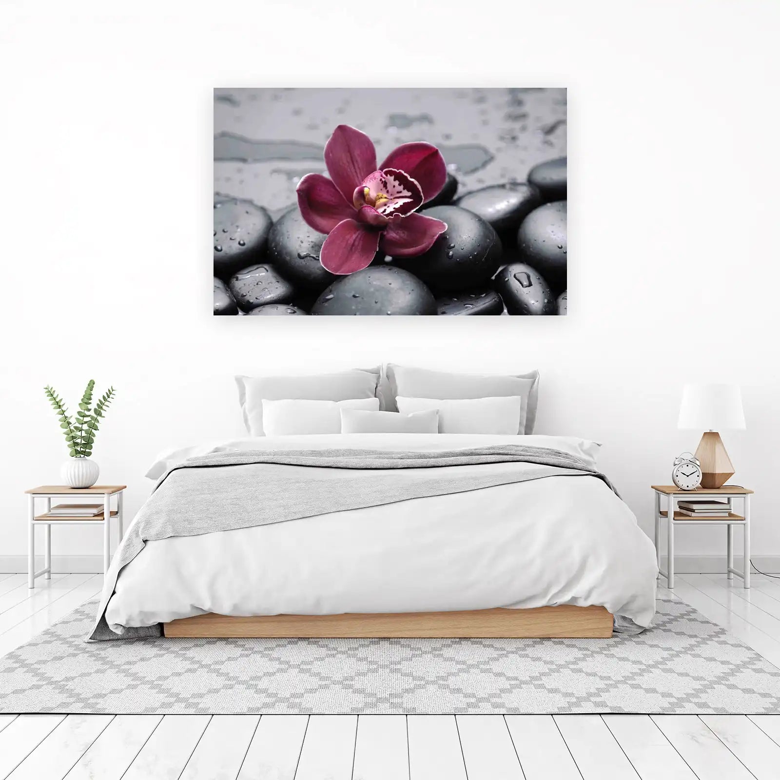 Zen Orchid & Stones Wall Art Wall Art