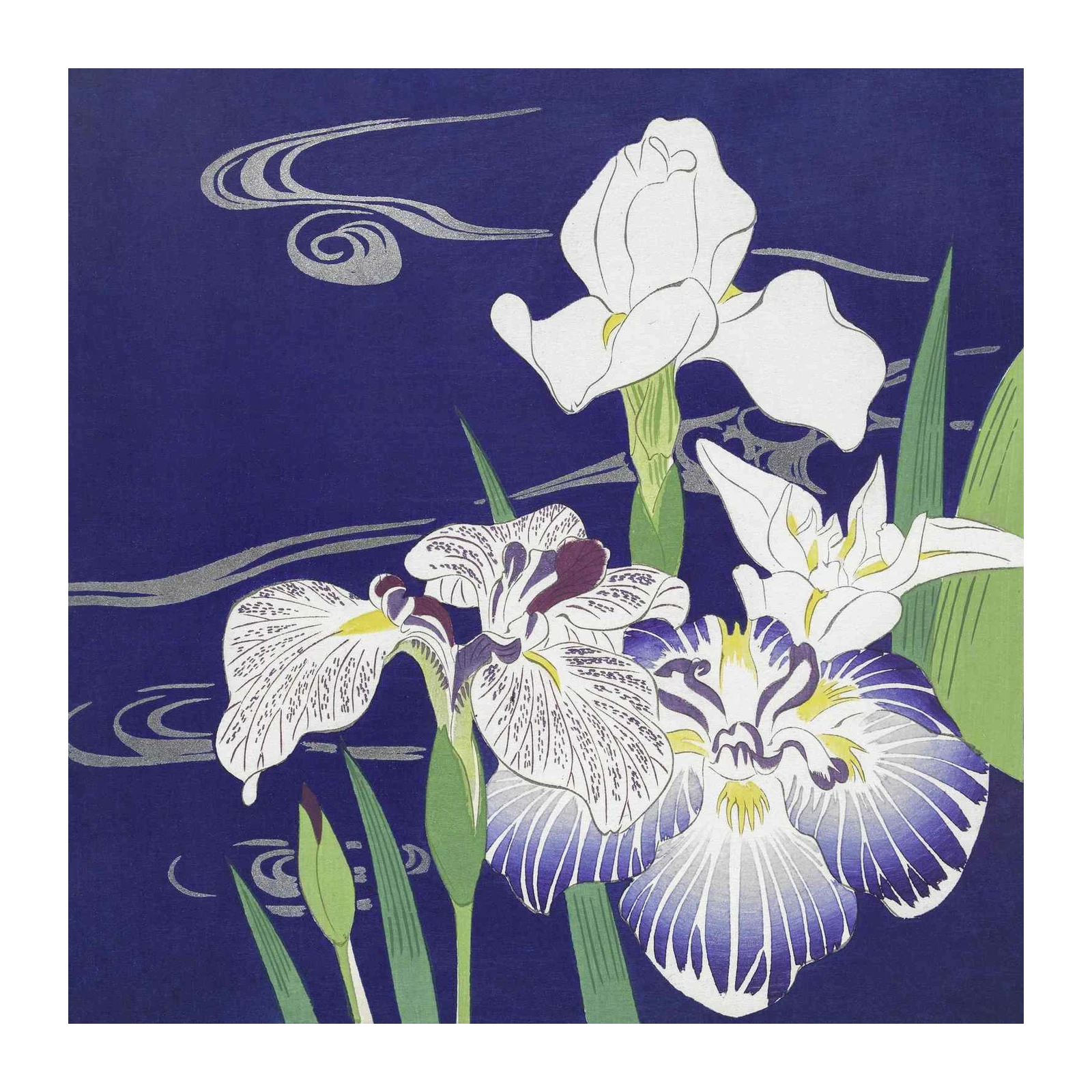Serene Iris Garden Wall Art