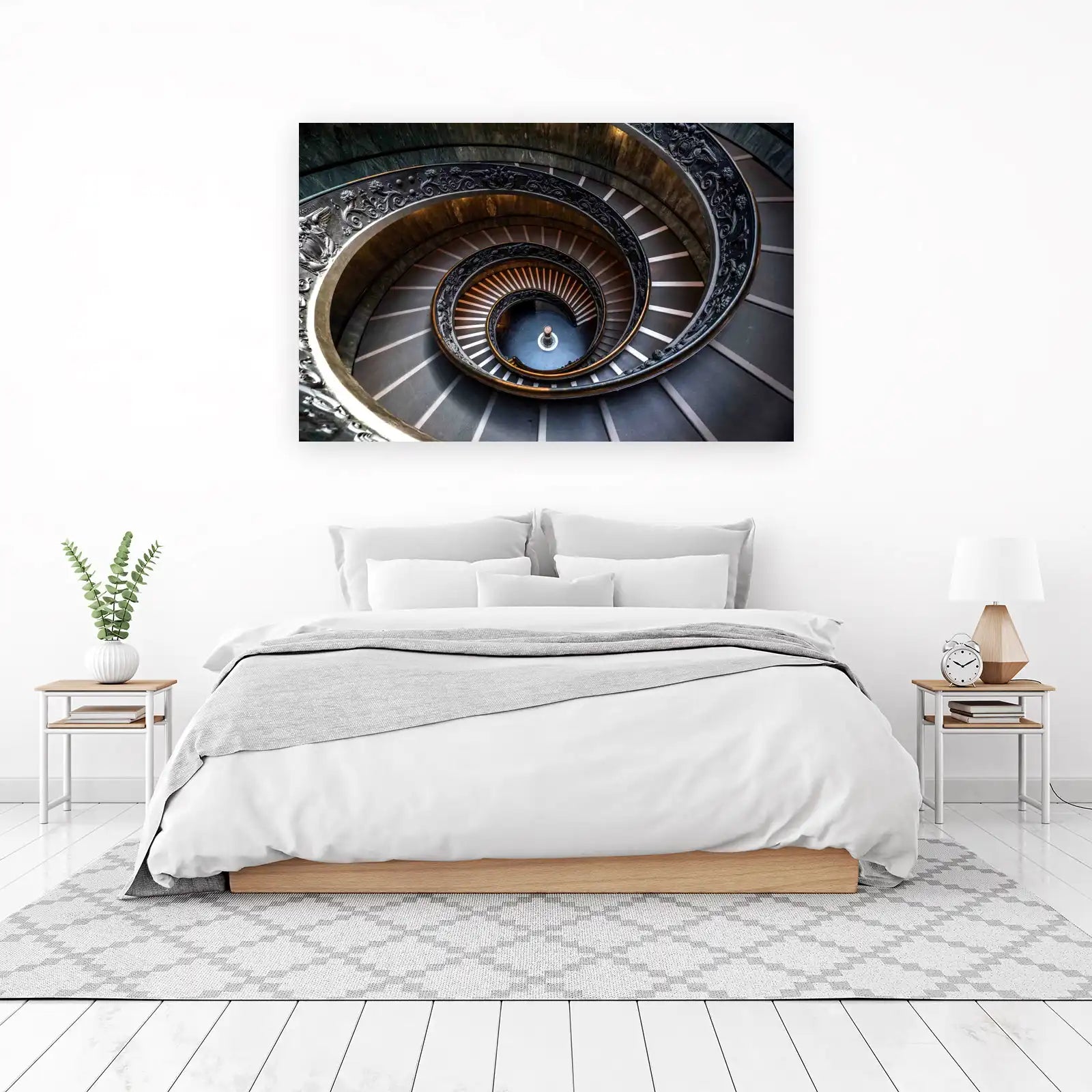 Ornate Spiral Staircase Architecture Wall Art