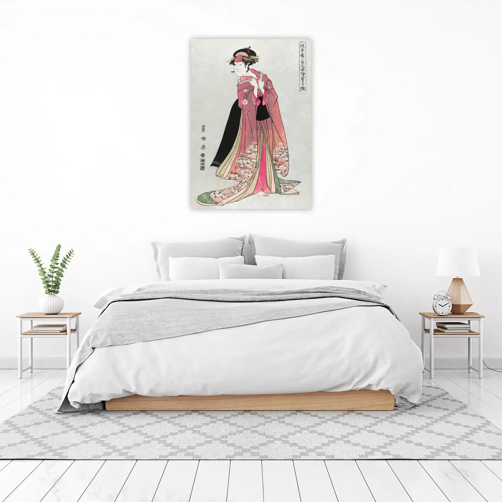 Elegant Geisha Kimono Japanese Art Wall Art