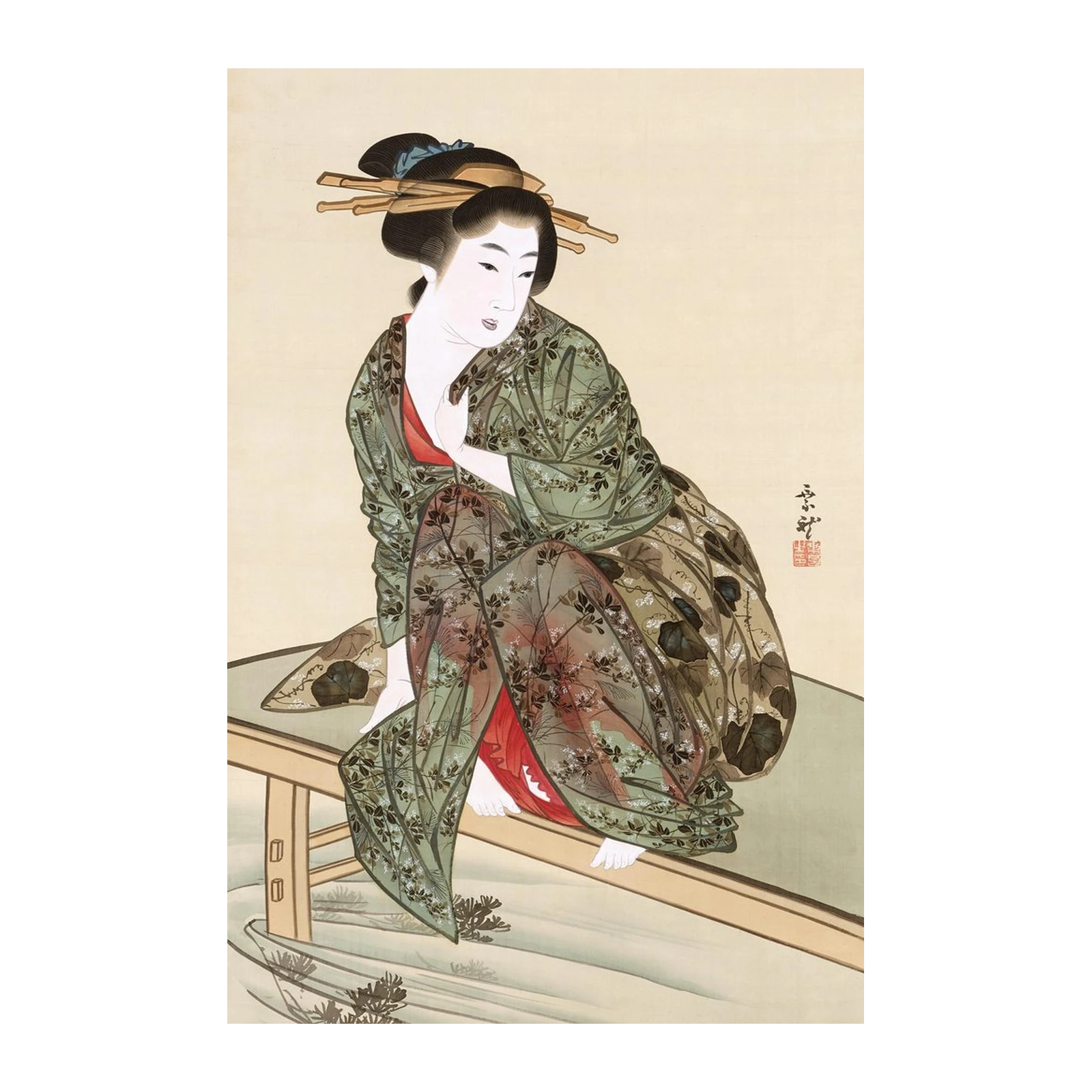 Serene Geisha Garden Wall Art