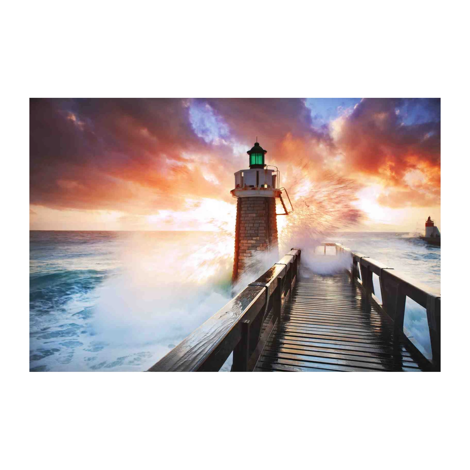 Stormy Lighthouse Seascape Wall Art
