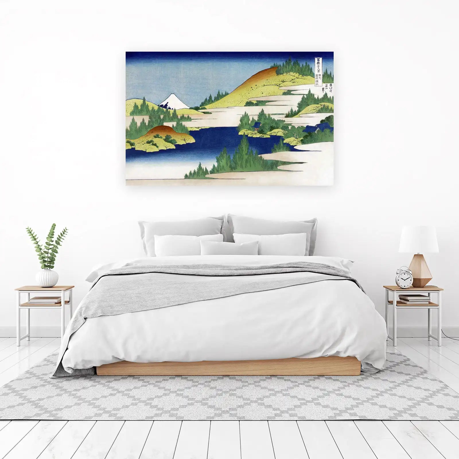 Mount Fuji Lake Serenity Japanese Art Wall Art