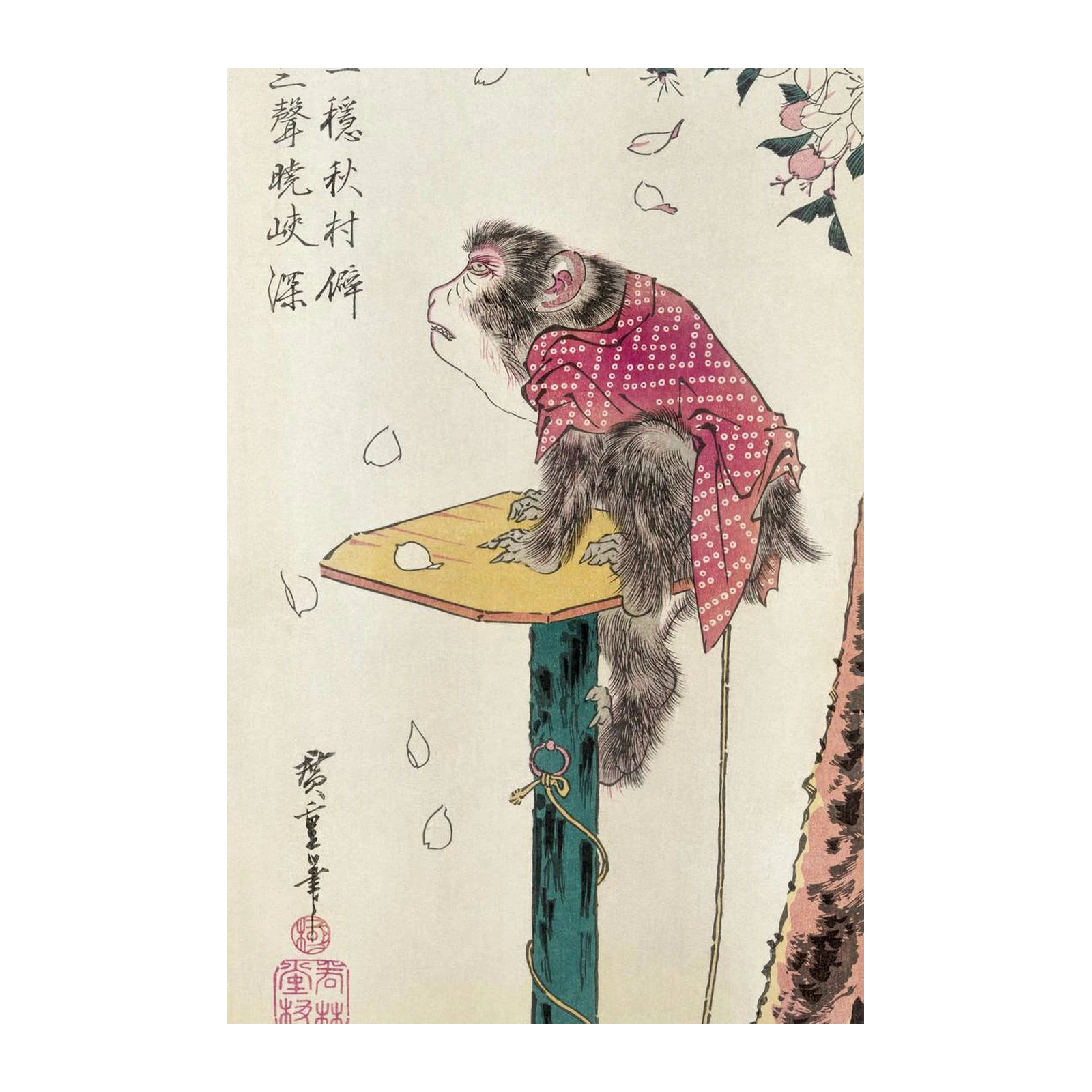 Japanese Monkey in Kimono Wall Art