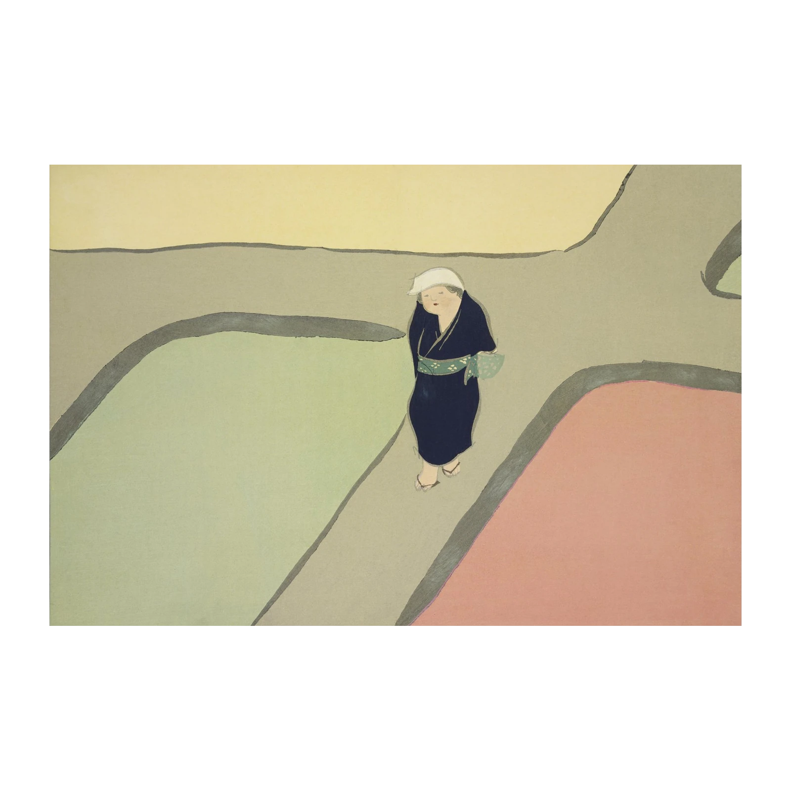 Serene Stroll Japanese Art Wall Art