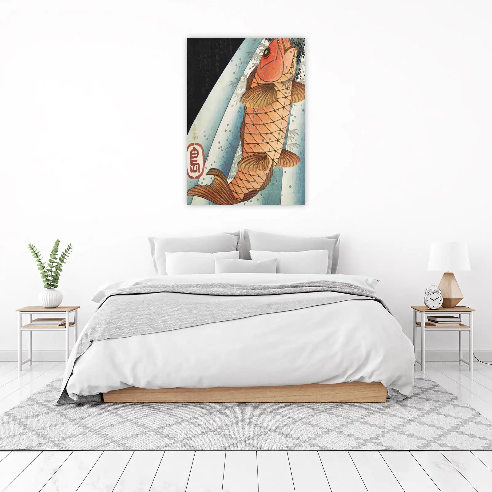 Vibrant Koi Fish Japanese Art Wall Art