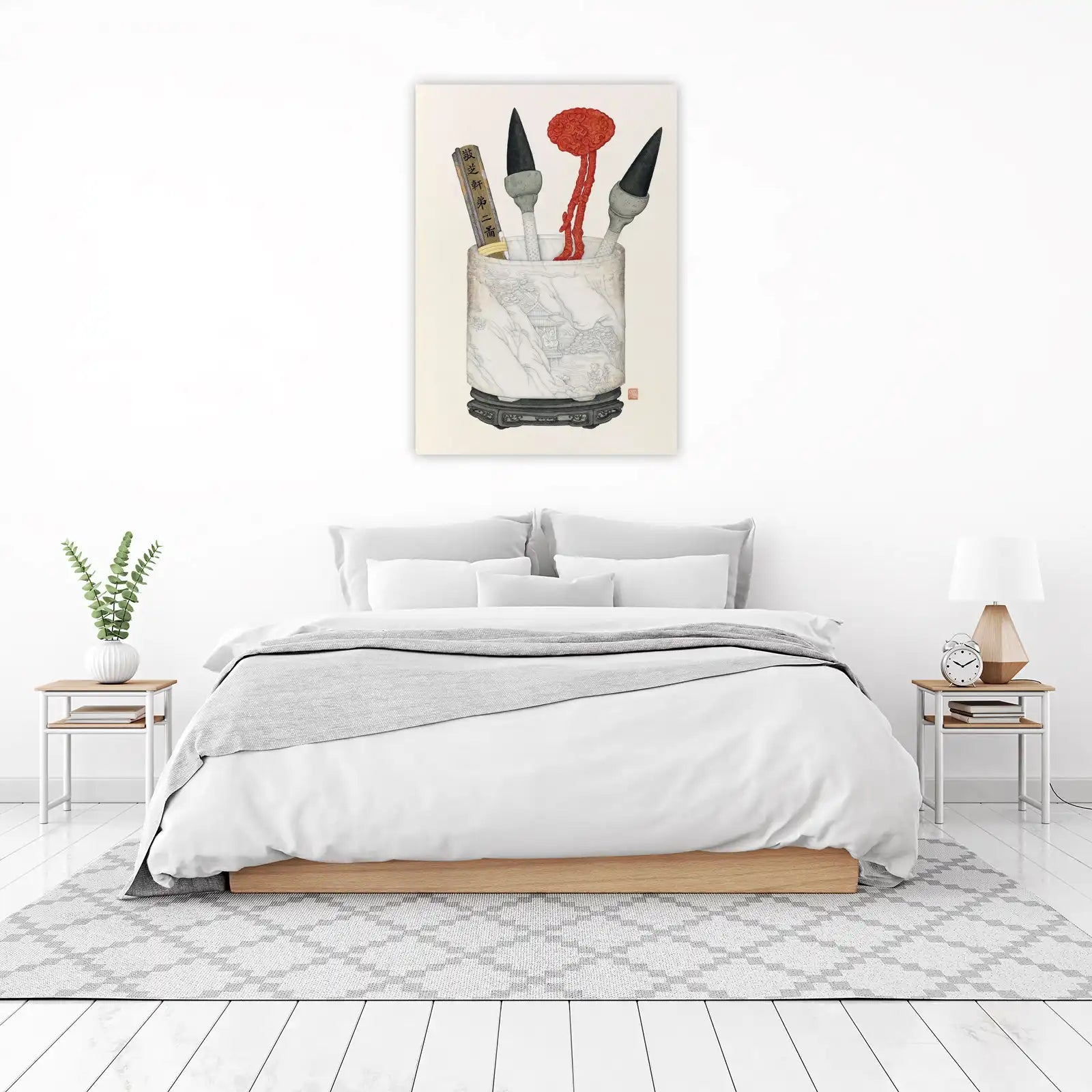 Mindful Strokes Oriental Brush Brain Wall Art