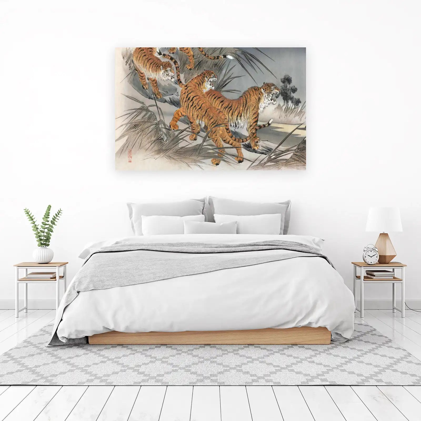 Majestic Tiger Troupes Japanese Art Wall Art