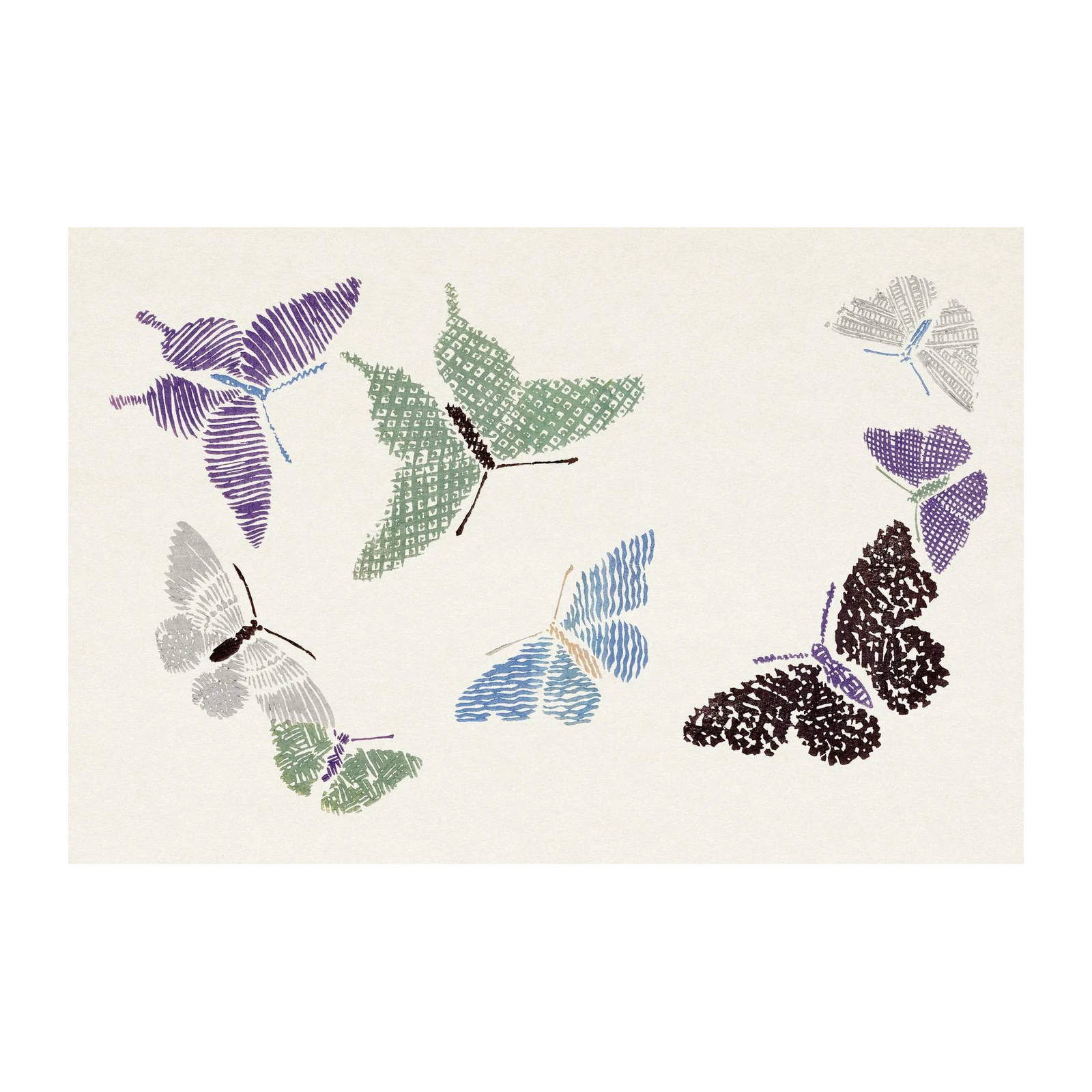Whimsical Butterfly Pattern Wall Art