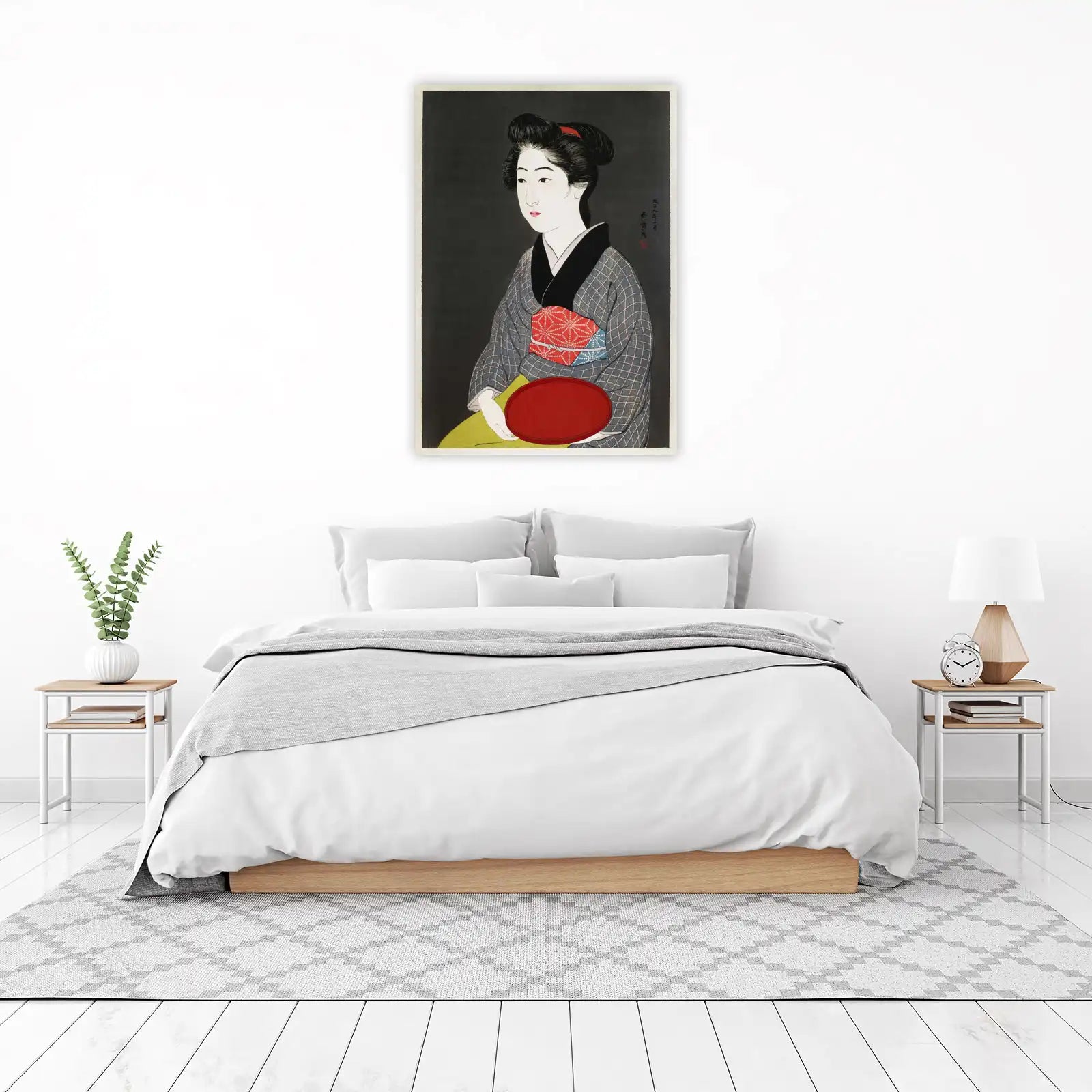 Elegant Geisha Portrait Japanese Art Wall Art