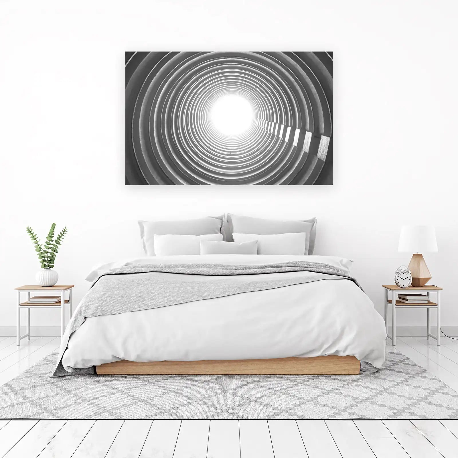 Abstract Light Tunnel Wall Art