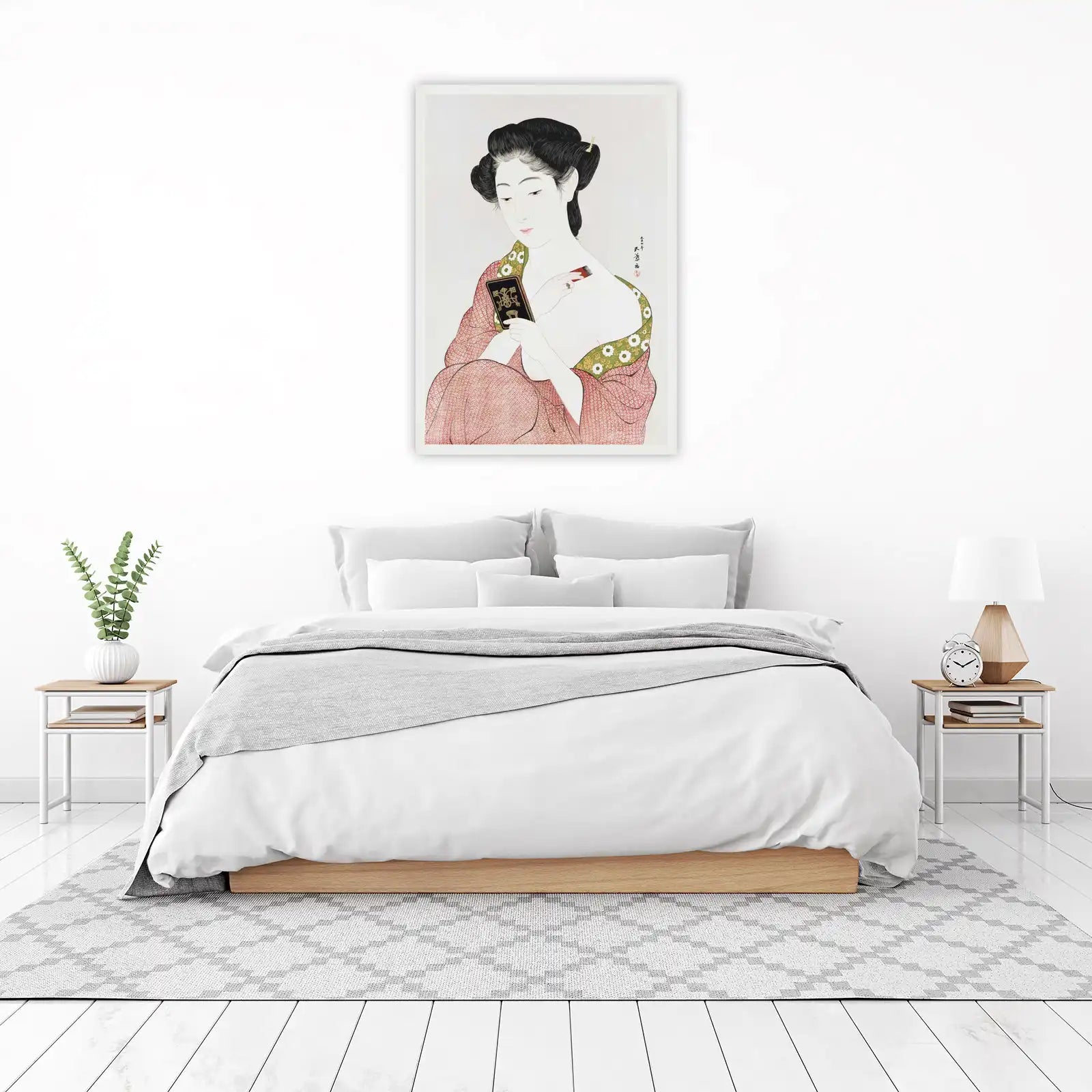 Elegant Geisha Beauty Vintage Japanese Art Wall Art