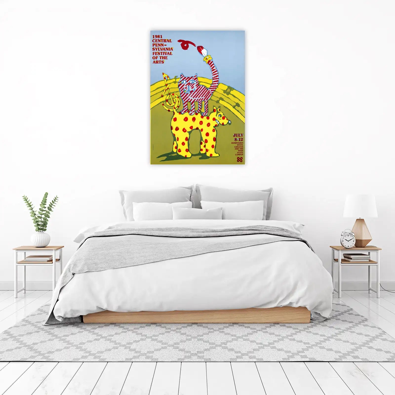 Whimsical Cat & Dog Art Wall Art
