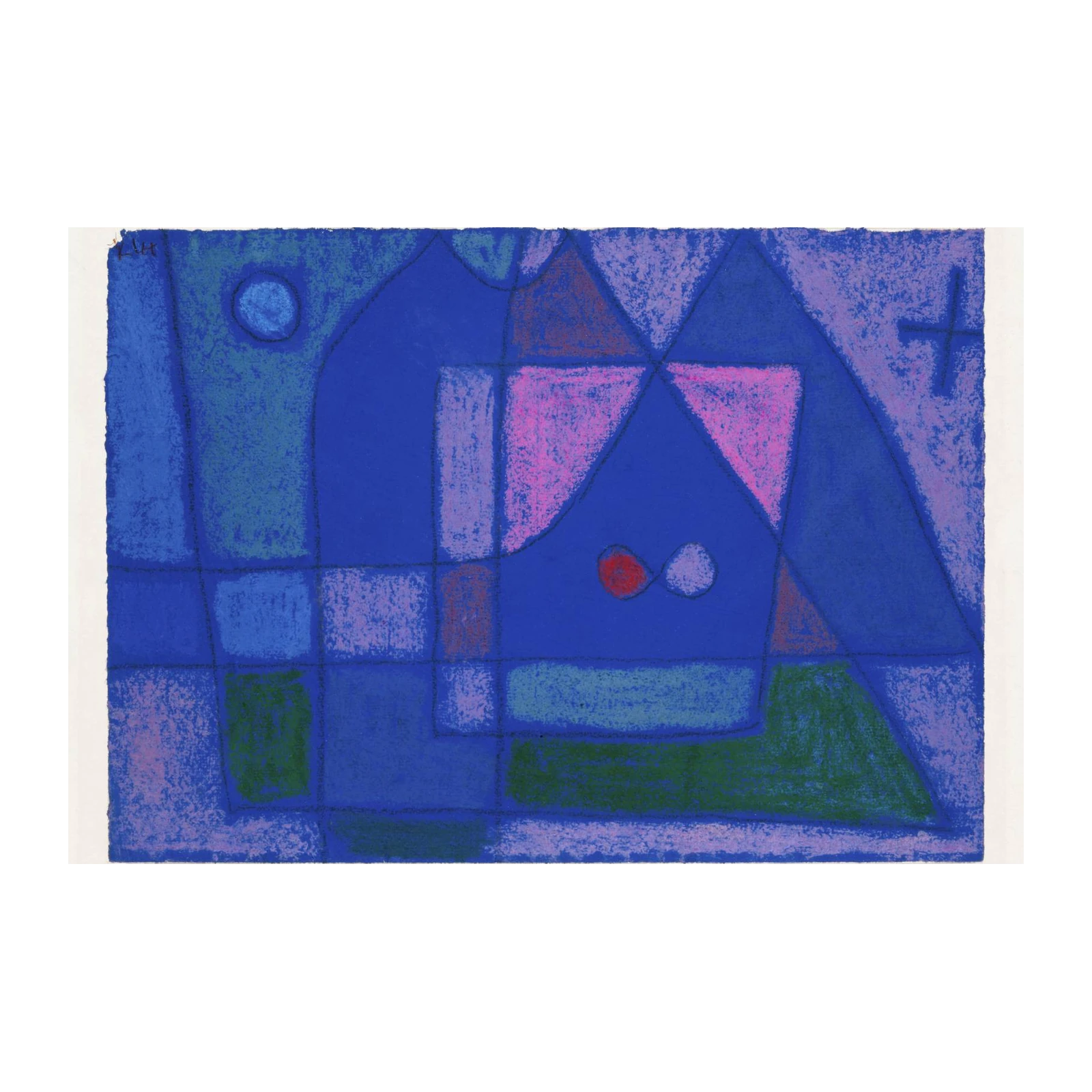Abstract Blue Geometric Dream Wall Art