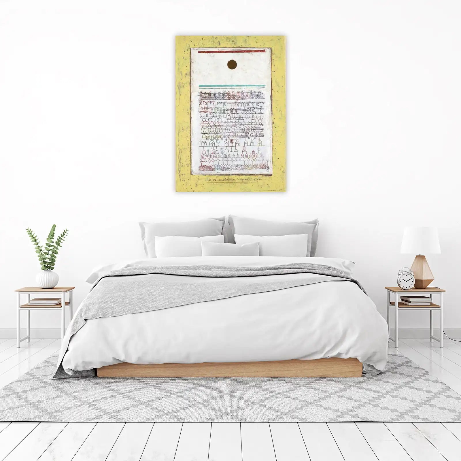 Abstract Cityscape Symbols Wall Art