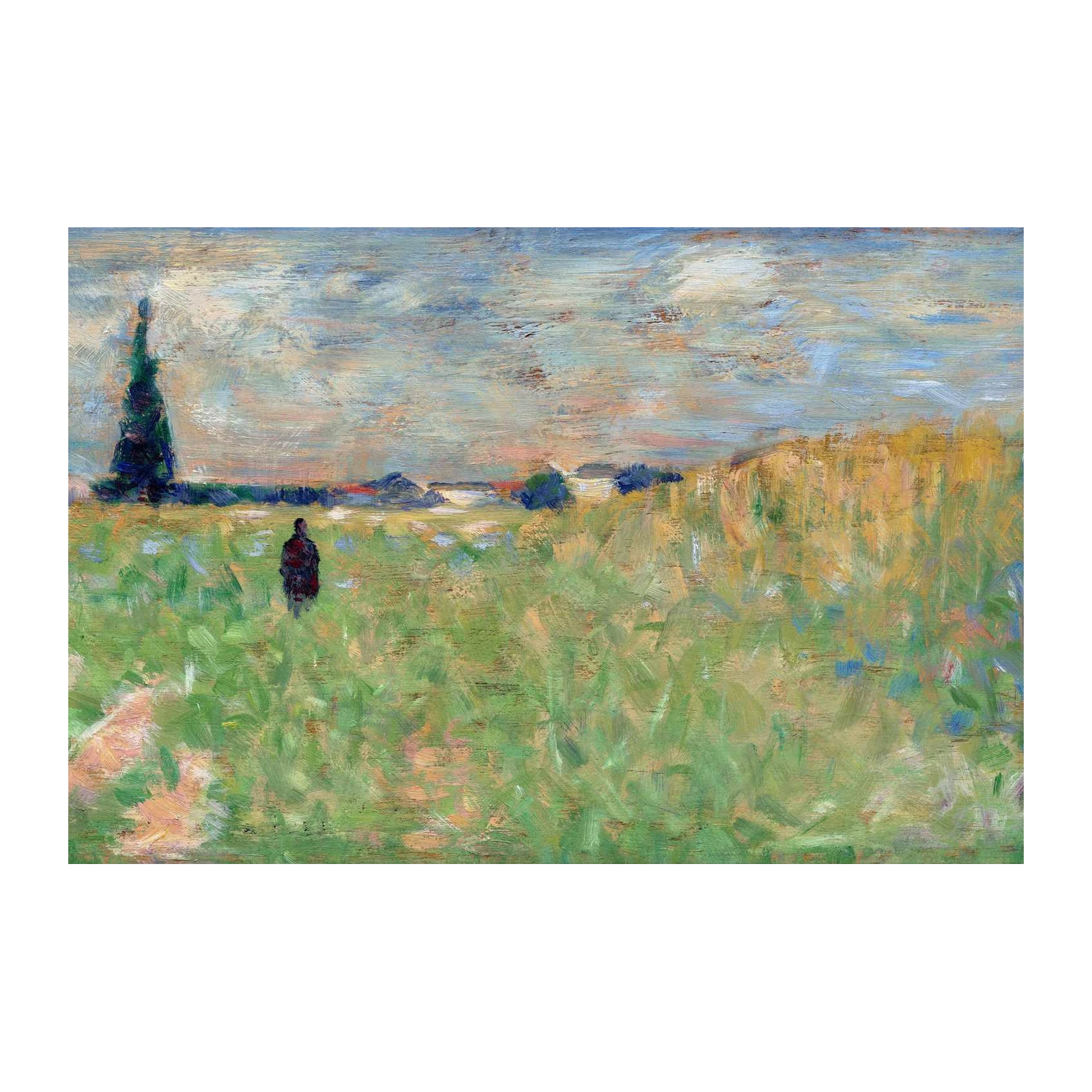 Impressionist Field Wanderer Wall Art
