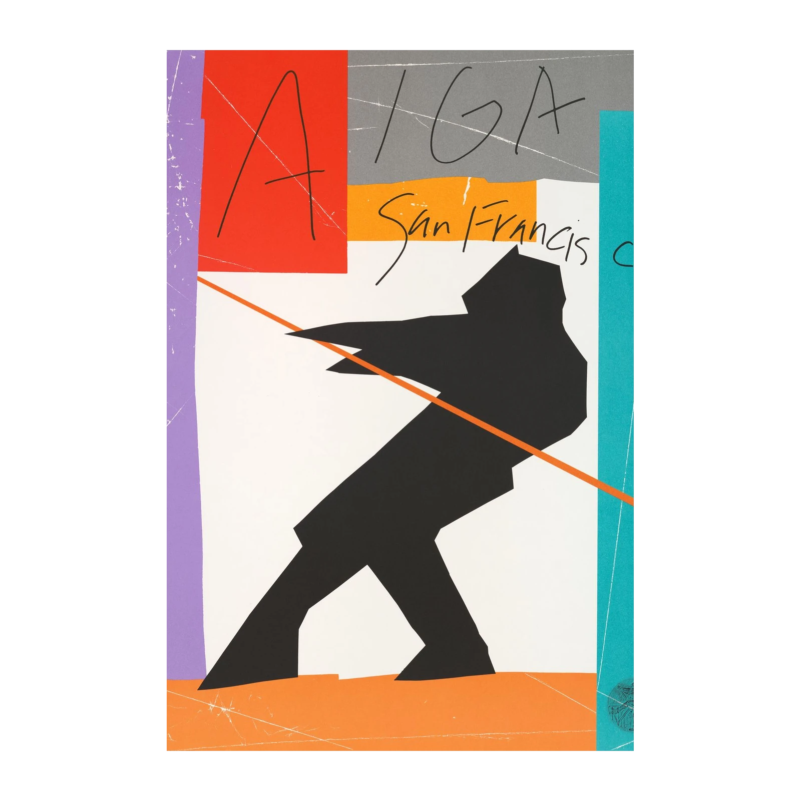 Bold Geometric Tug-of-War Art Wall Art