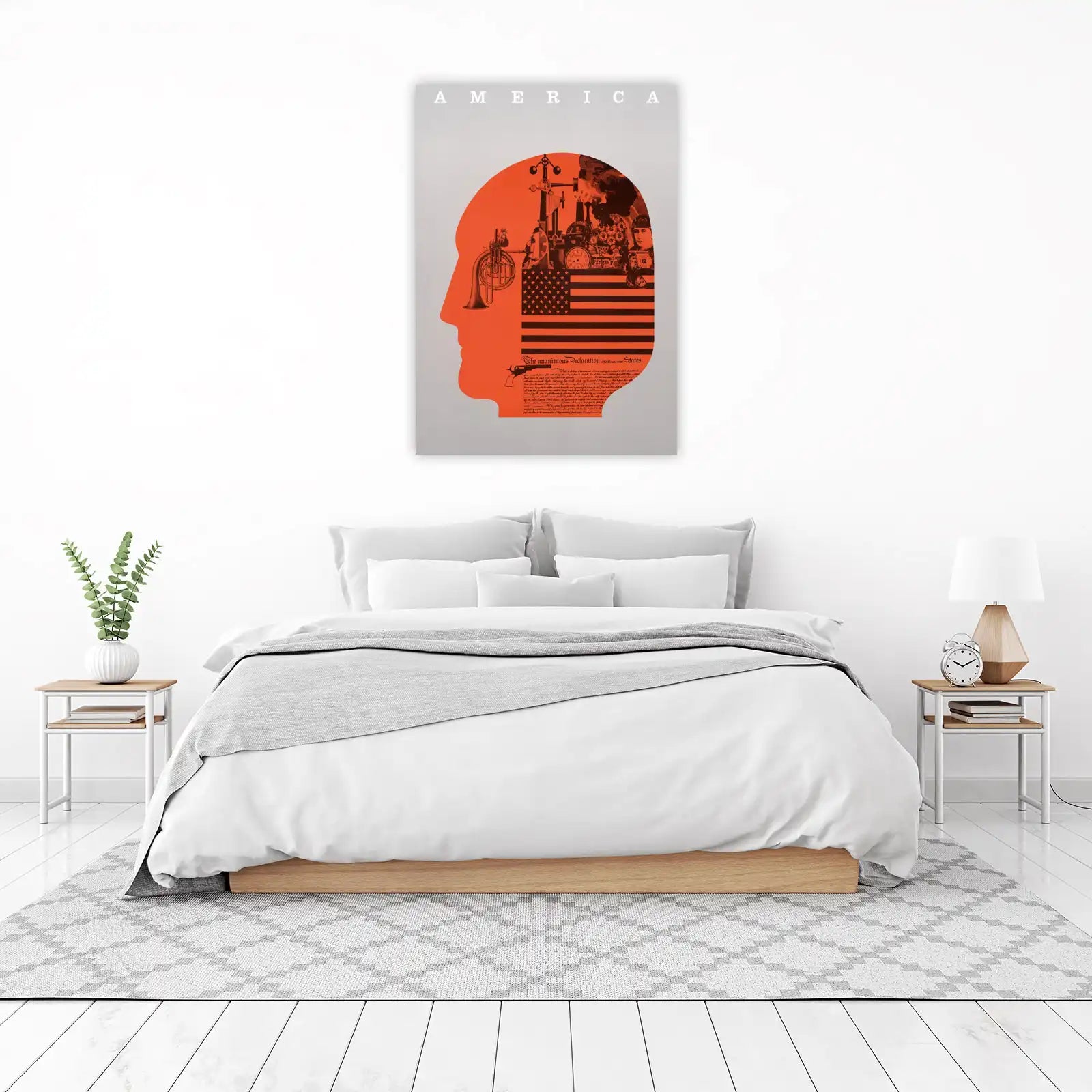 Vintage America Declaration Head Wall Art