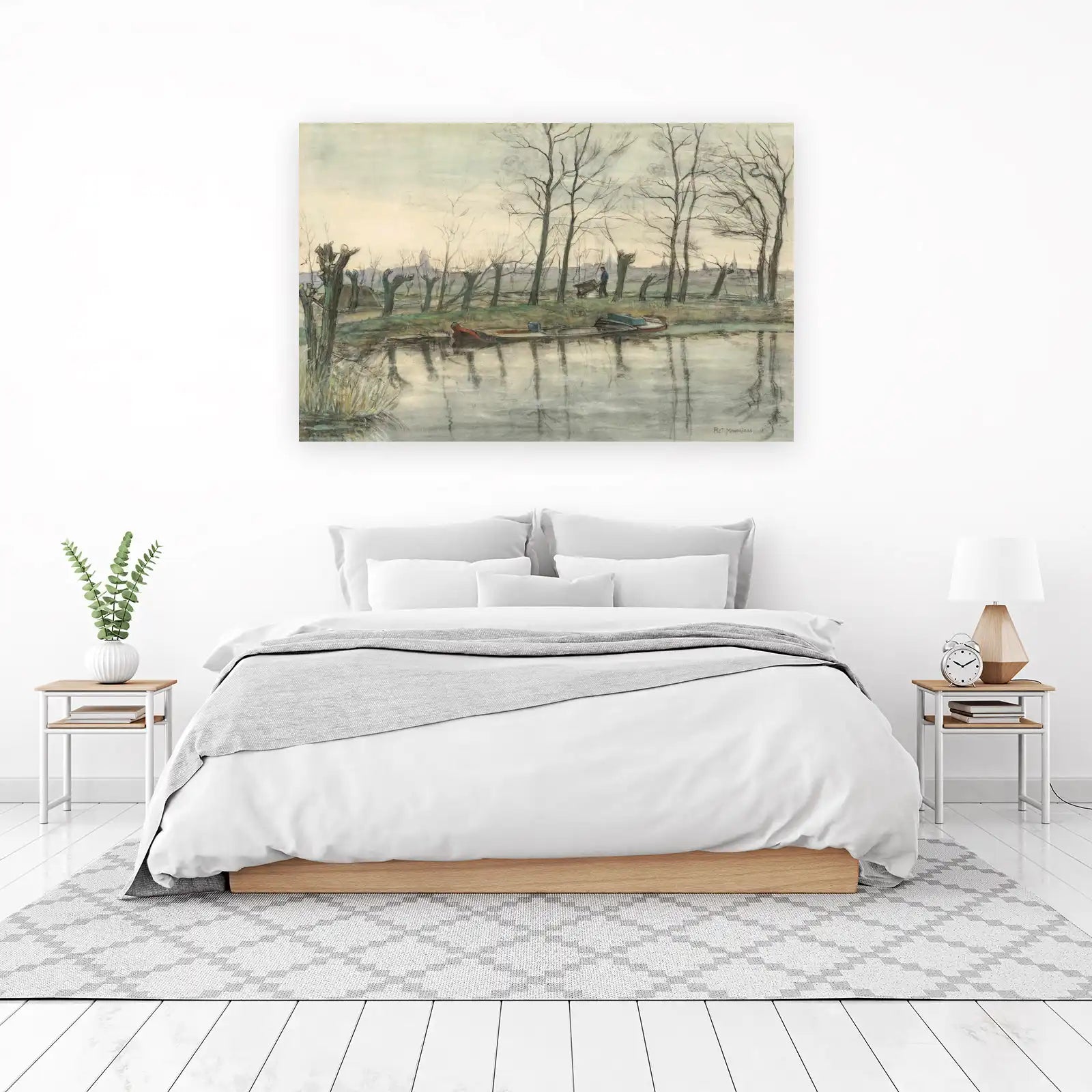 Mondrian Riverside Landscape Wall Art