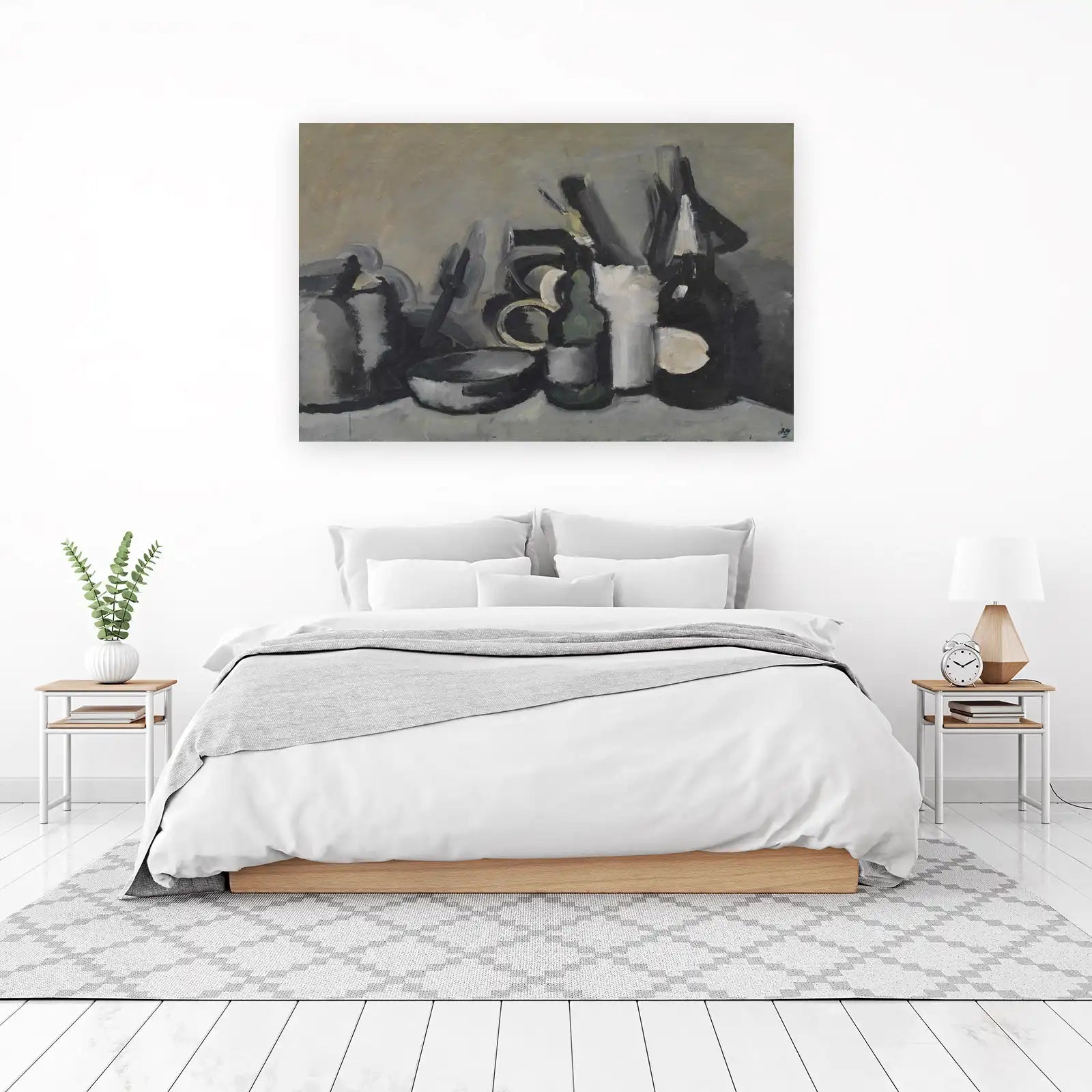 Abstract Still Life Bottles Wall Art - Modern Art