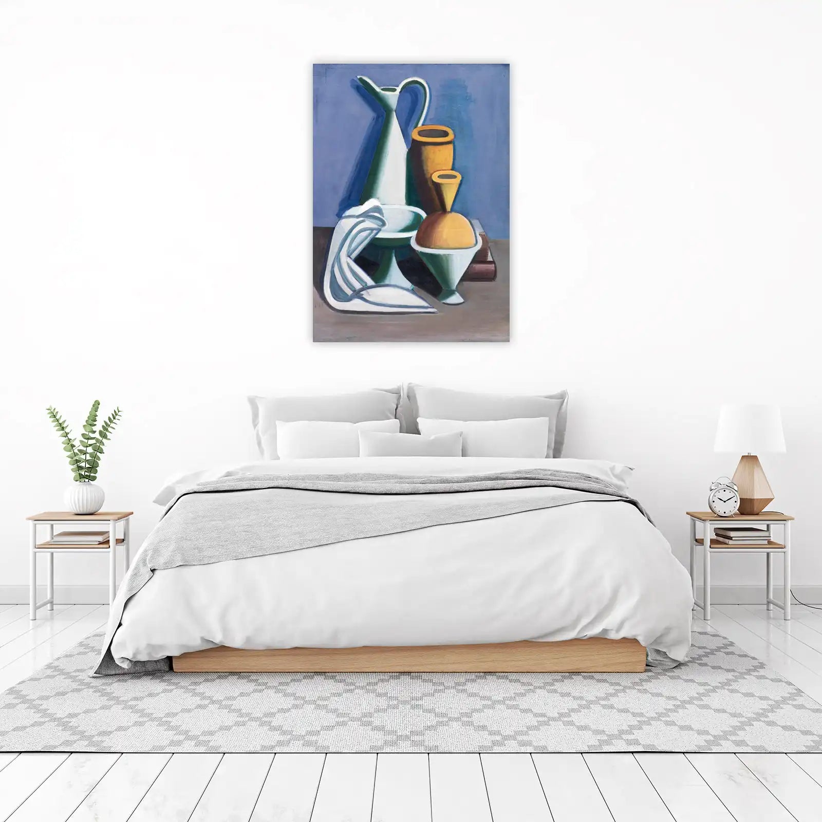 Vibrant Still Life Ceramic Forms Wall Art