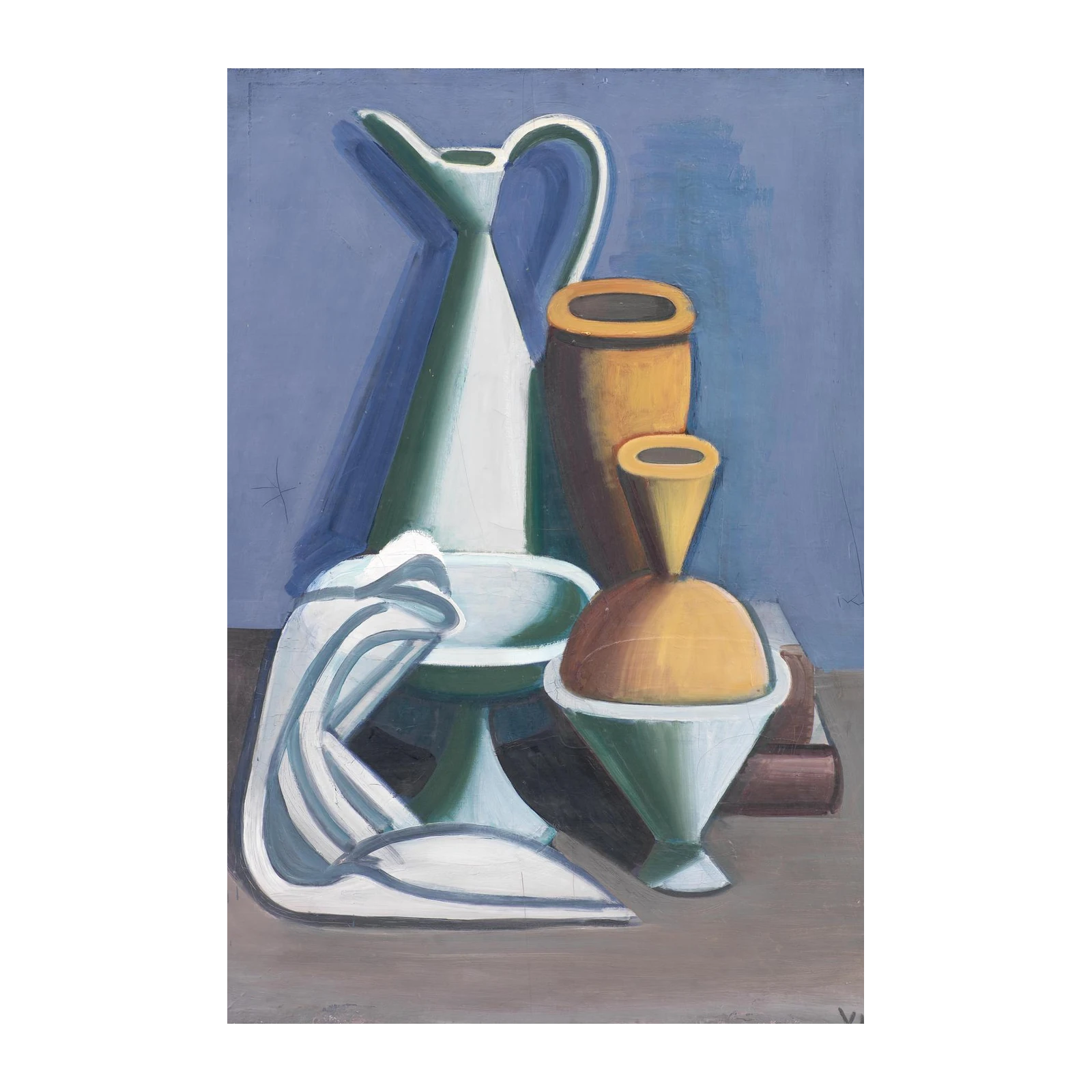 Modern Still Life Vase and Drapery Wall Art