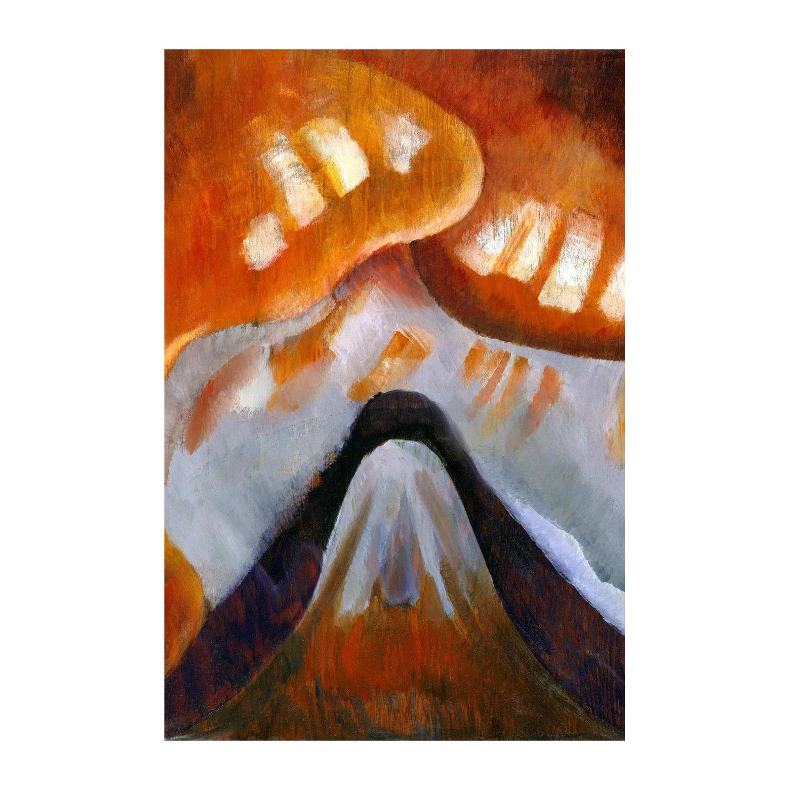 Abstract Mountain Sunrise Wall Art