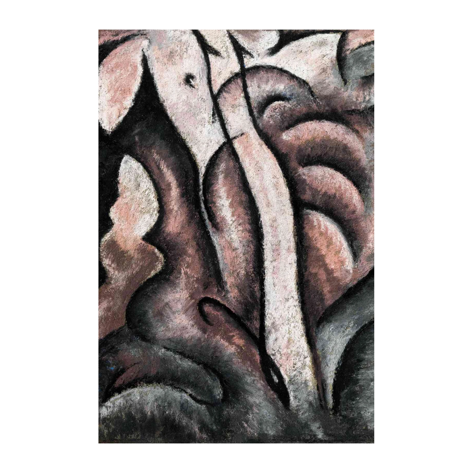 Abstract Curves Mid-Century Modern Wall Art