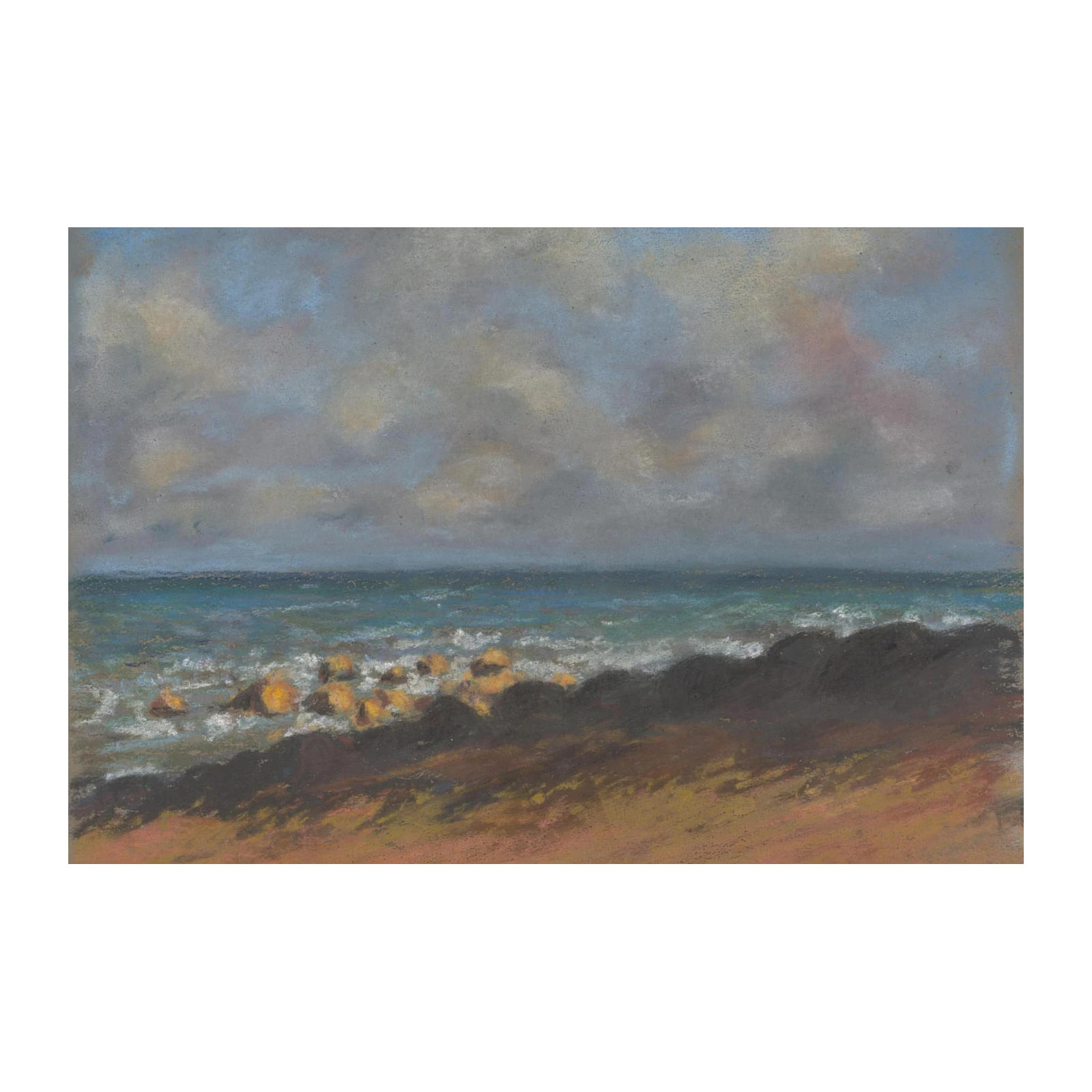 Tranquil Seascape Coastal Rocks Wall Art