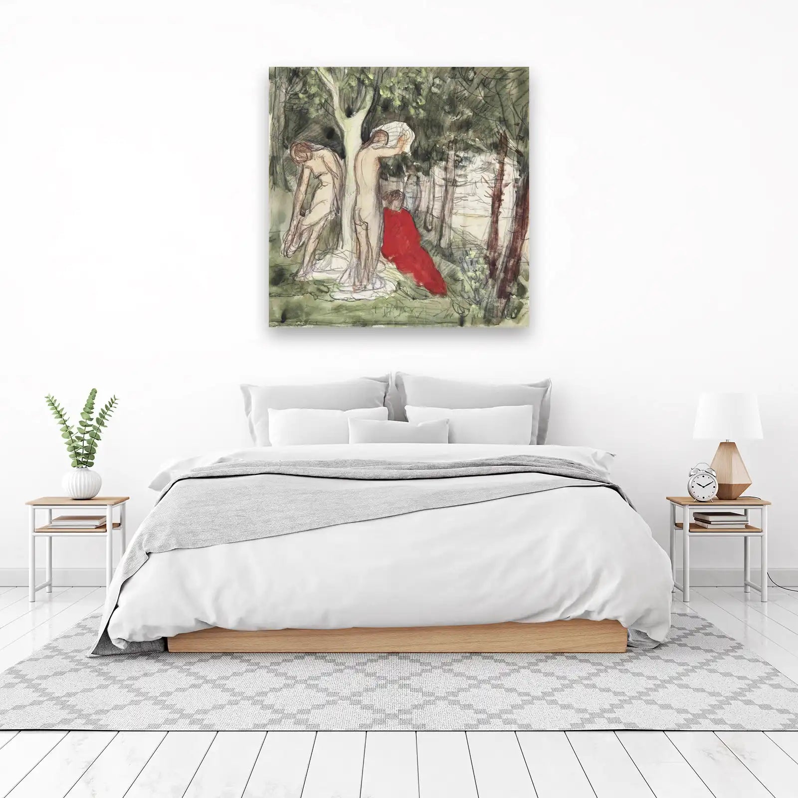 Enchanted Forest Nudes & Red Drape Wall Art