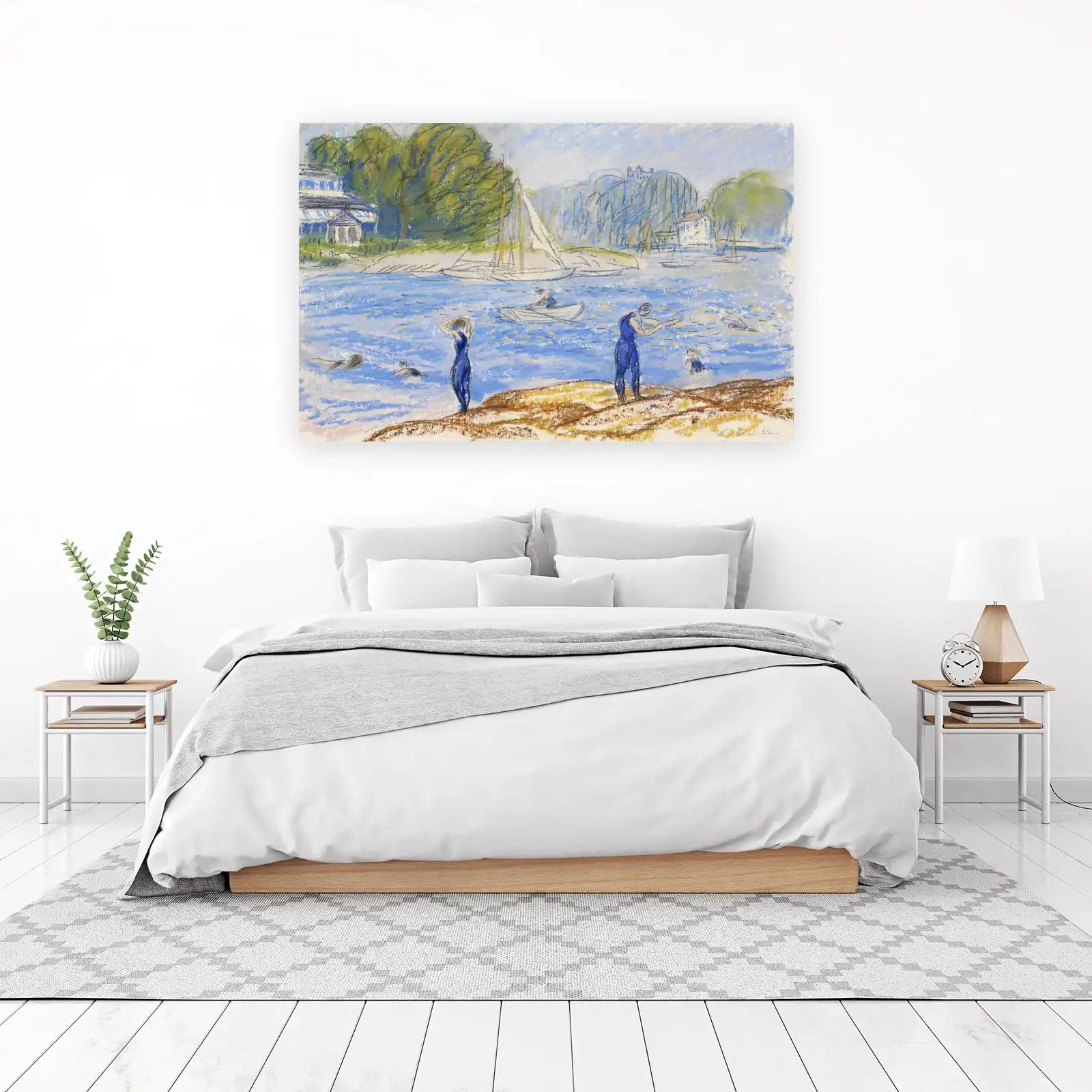 Vibrant Summer Day Swimmers Wall Art