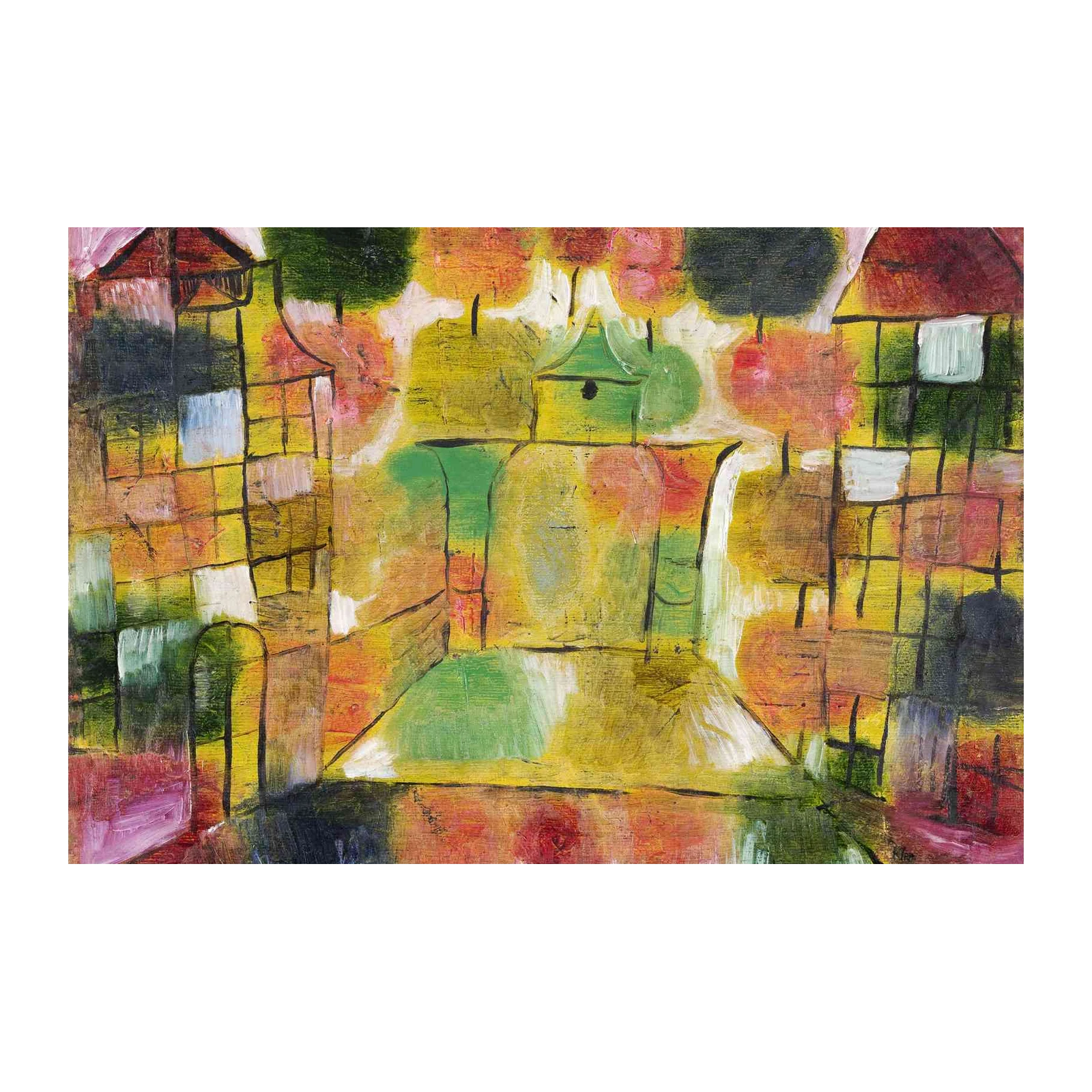 Vibrant Abstract Cityscape Wall Art