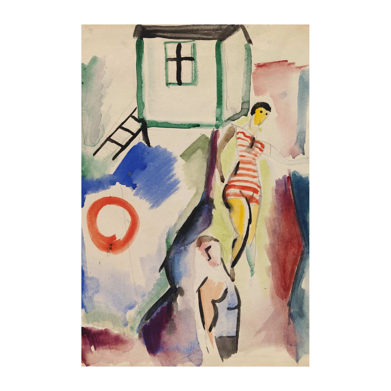 Expressive Beach Scene Wall Art