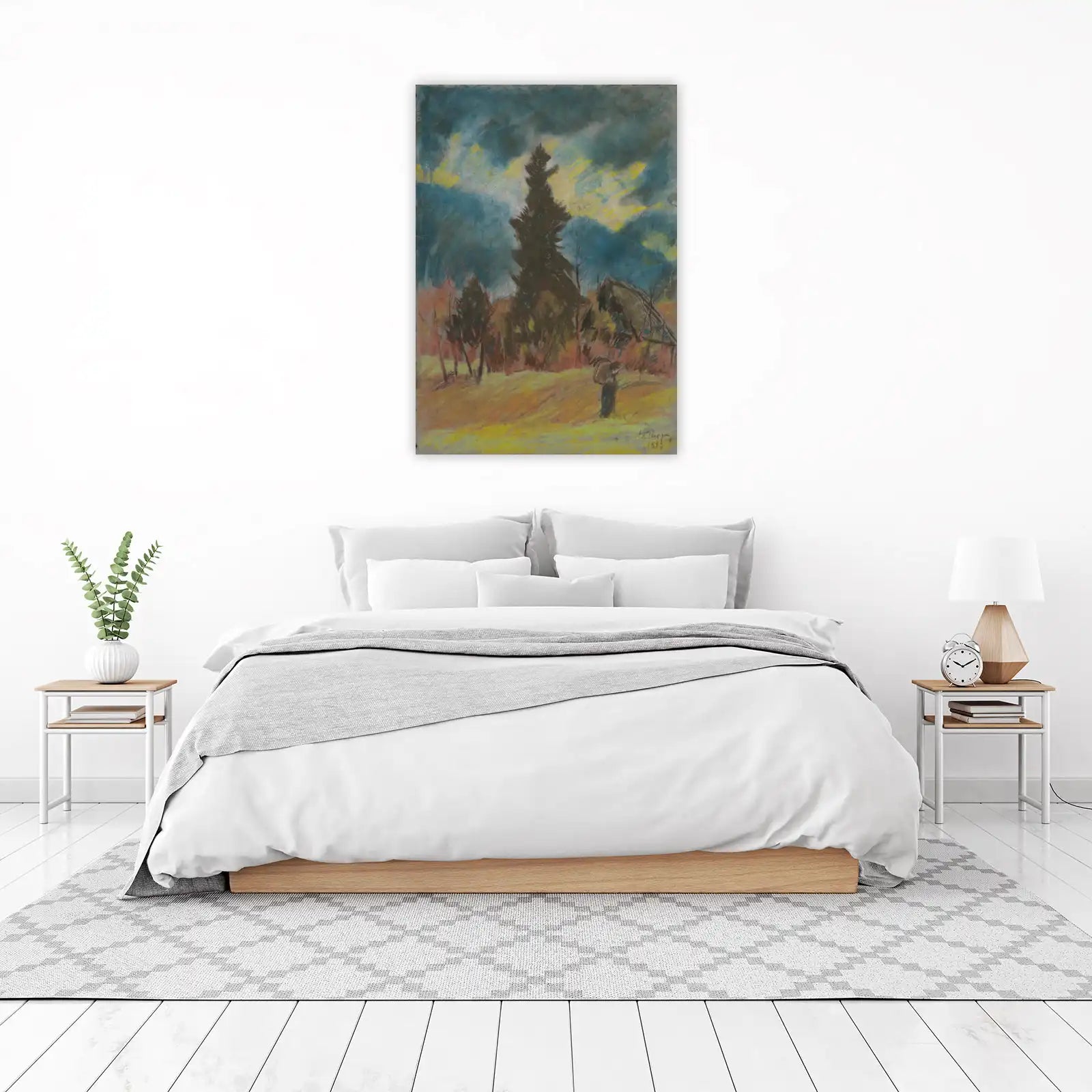 Moody Landscape with Lone Figure Wall Art