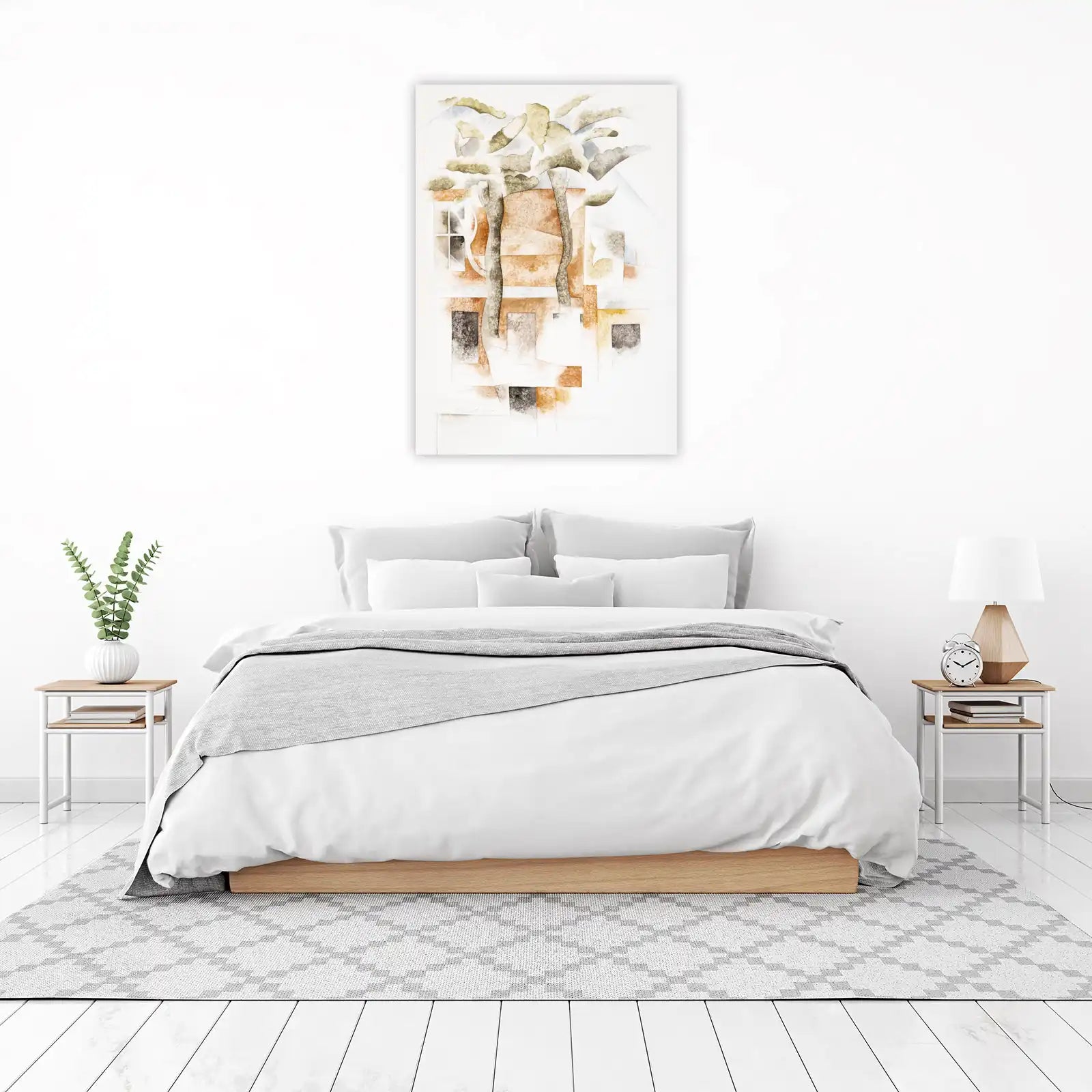Abstract Geometric Trees Wall Art Art