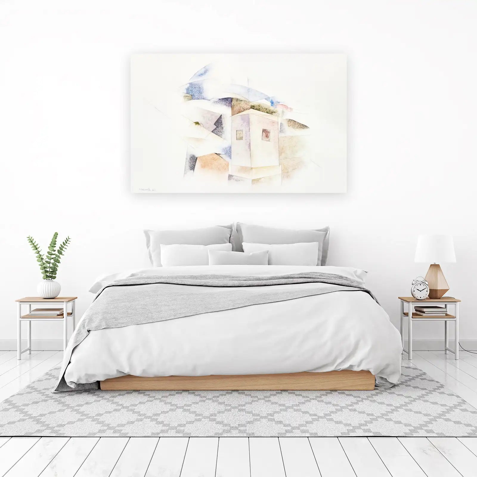 Abstract Architectural Watercolor Wall Art