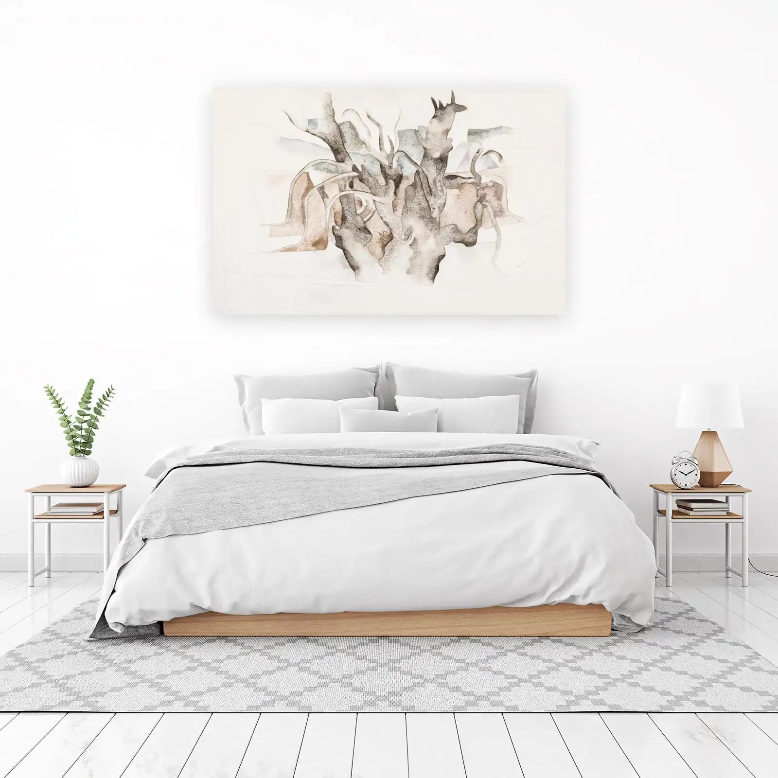 Abstract Tree Form Watercolor Wall Art