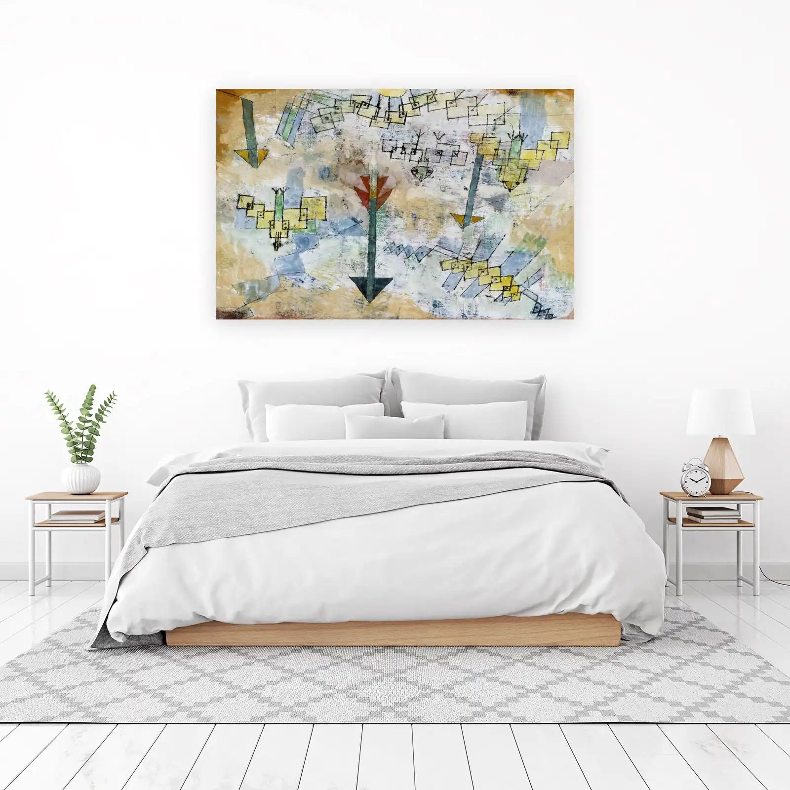 Abstract Geometric Birds Wall Art