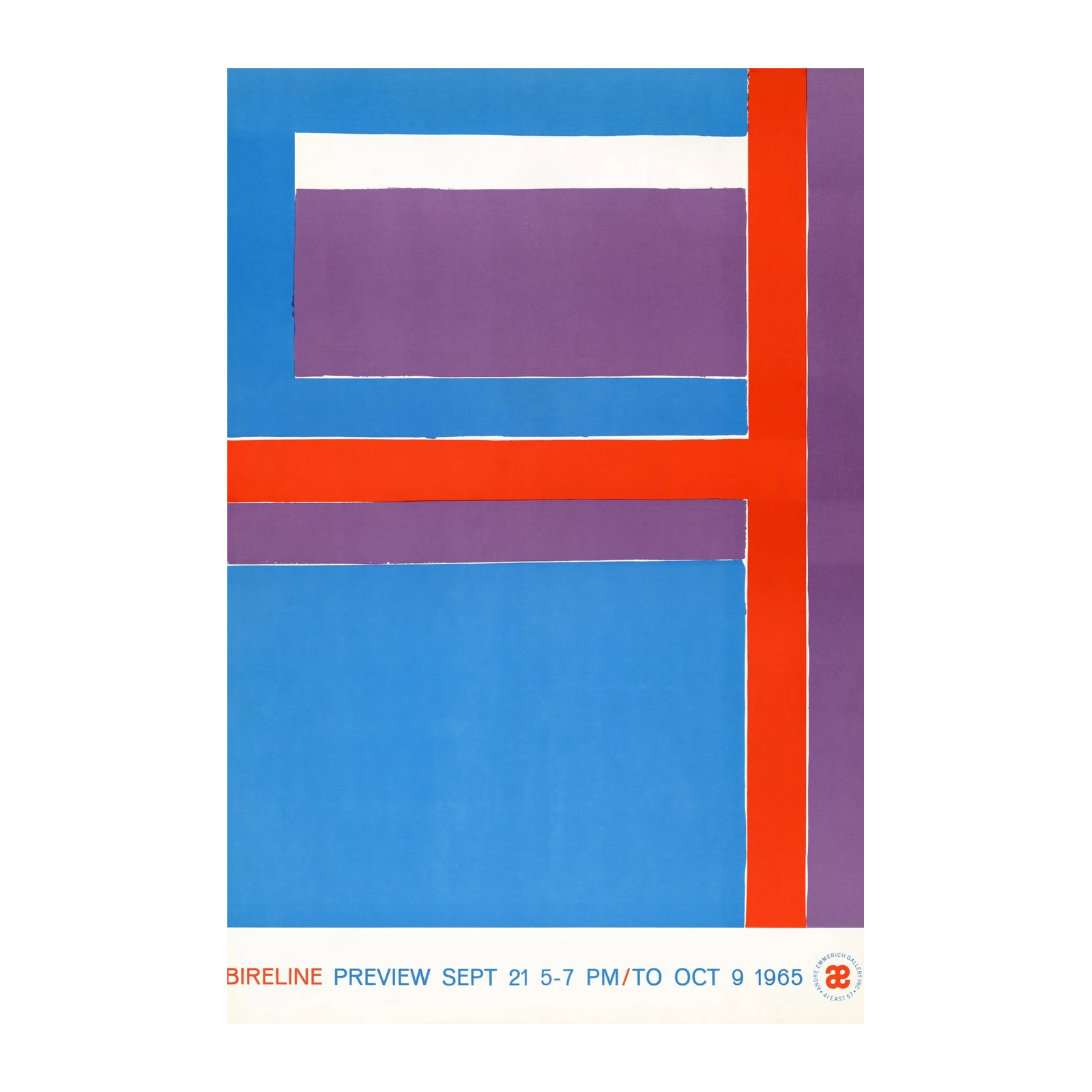 Modern Abstract Blue Purple Orange Wall Art