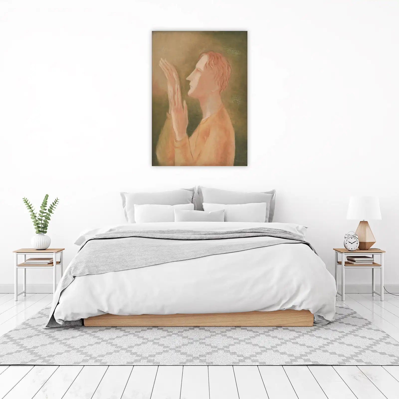 Meditative Figure Prayer Wall Art