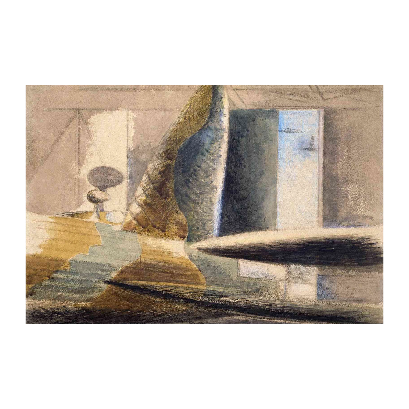 Abstract Architectural Scene Wall Art