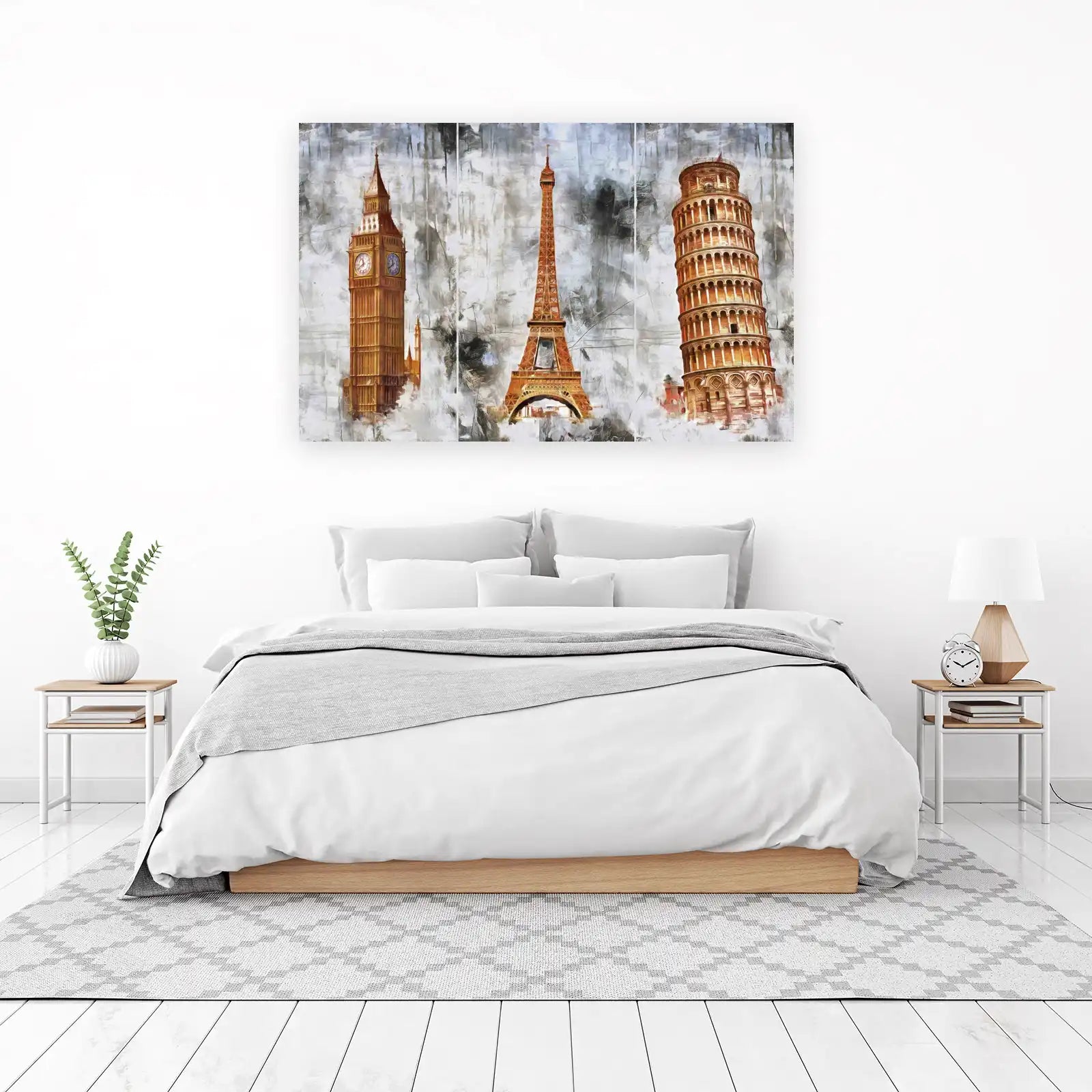 Iconic Landmarks Triptych Wall Art