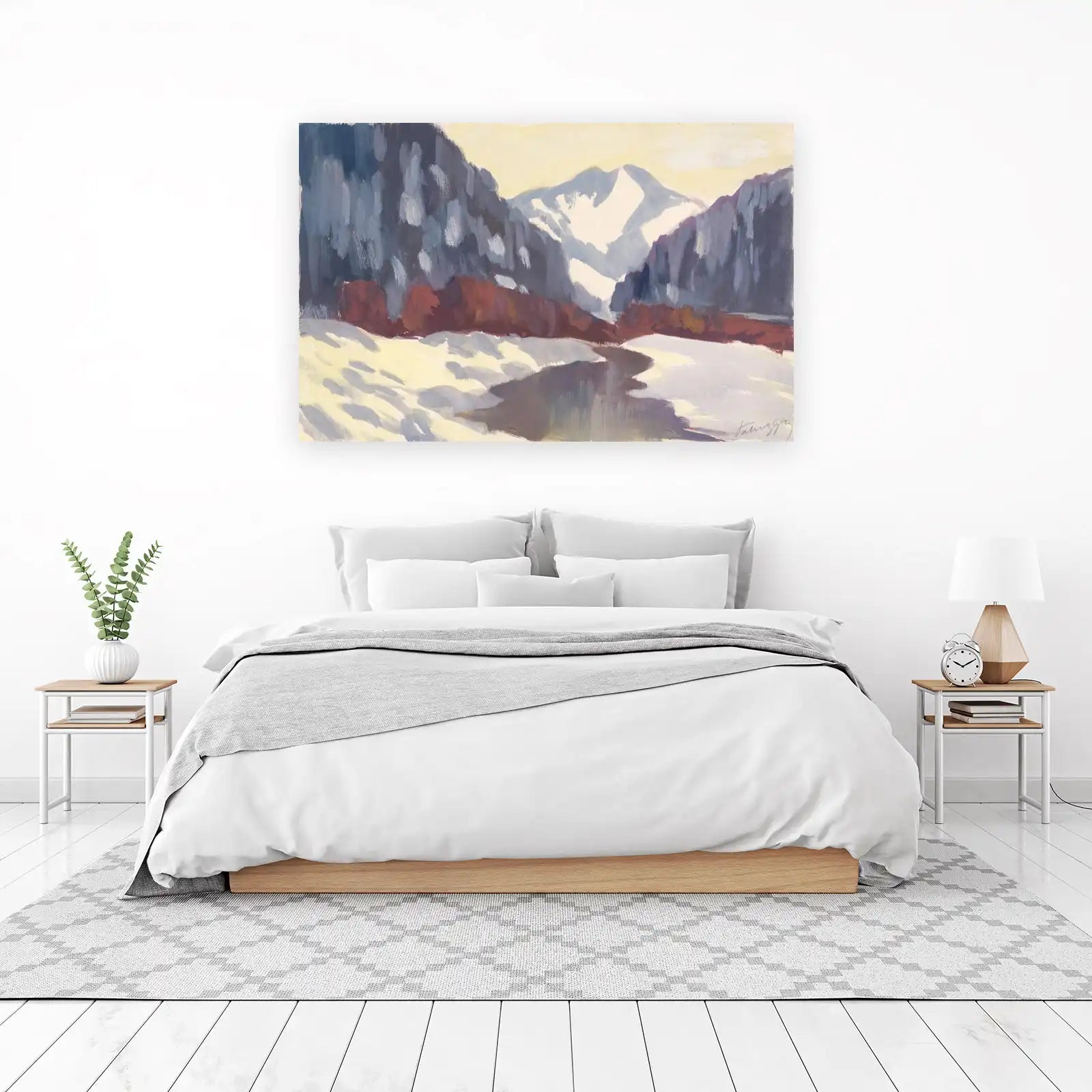 Winter Mountain Landscape Wall Art