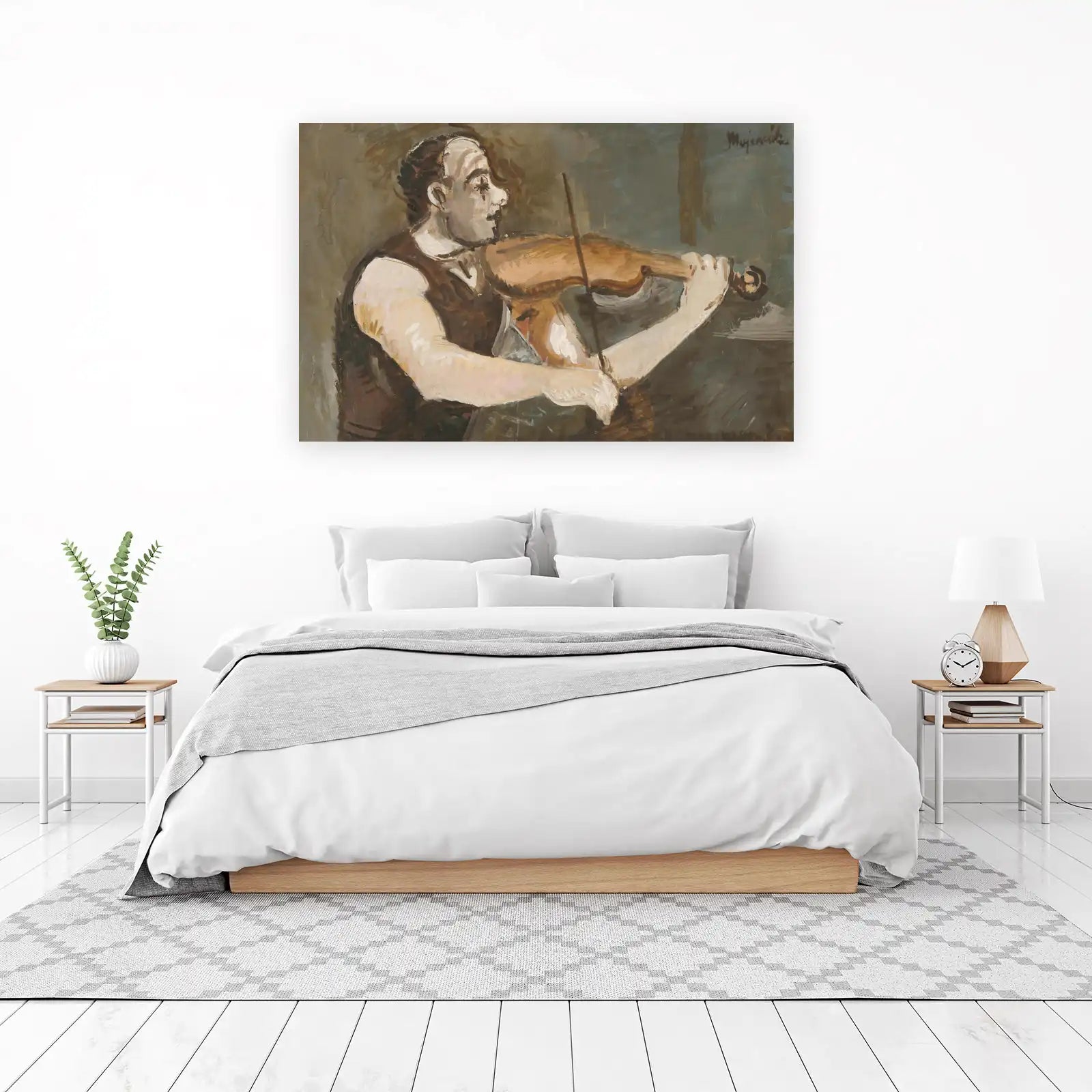 Expressive Violinist Portrait Wall Art