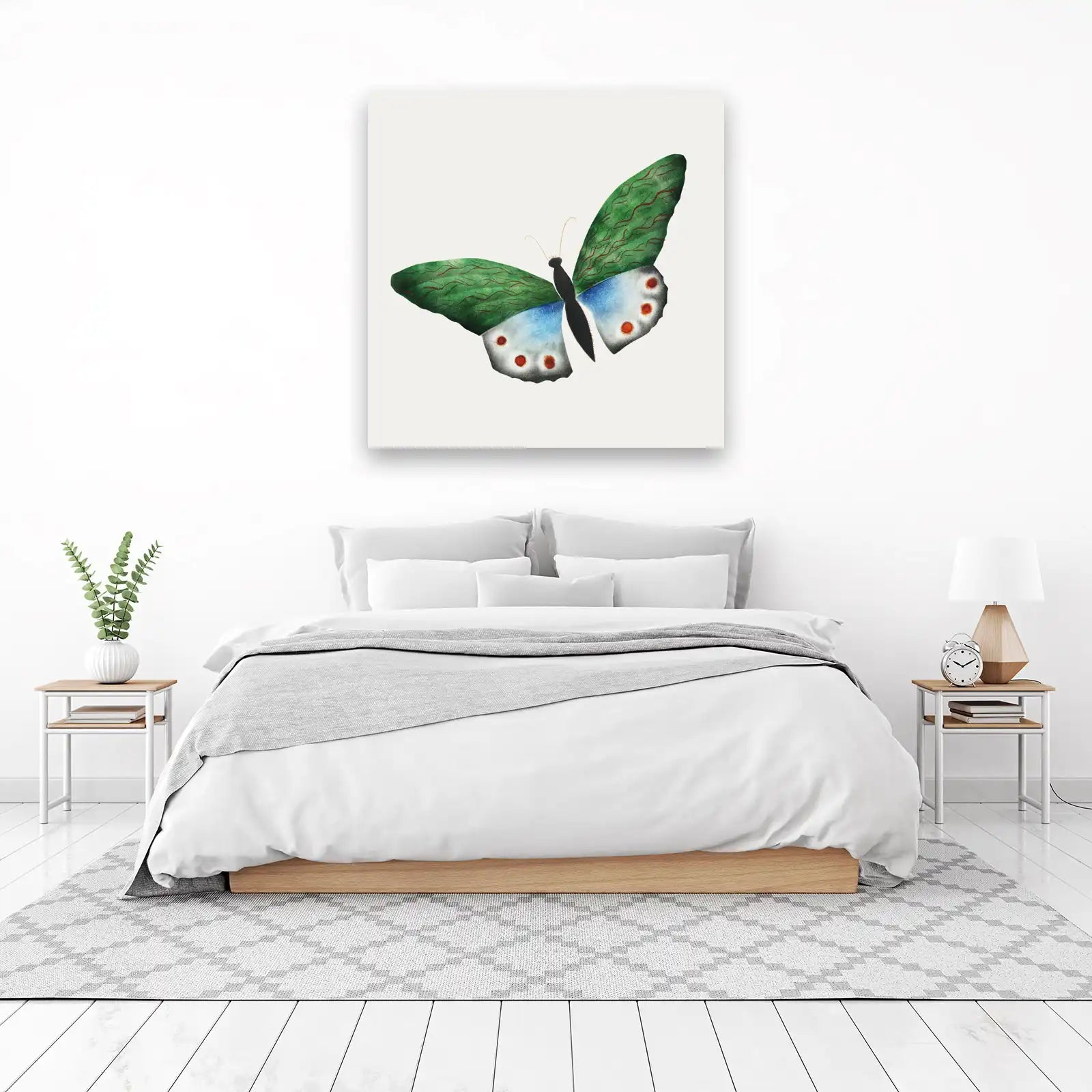 Emerald & Sapphire Butterfly Wall Art