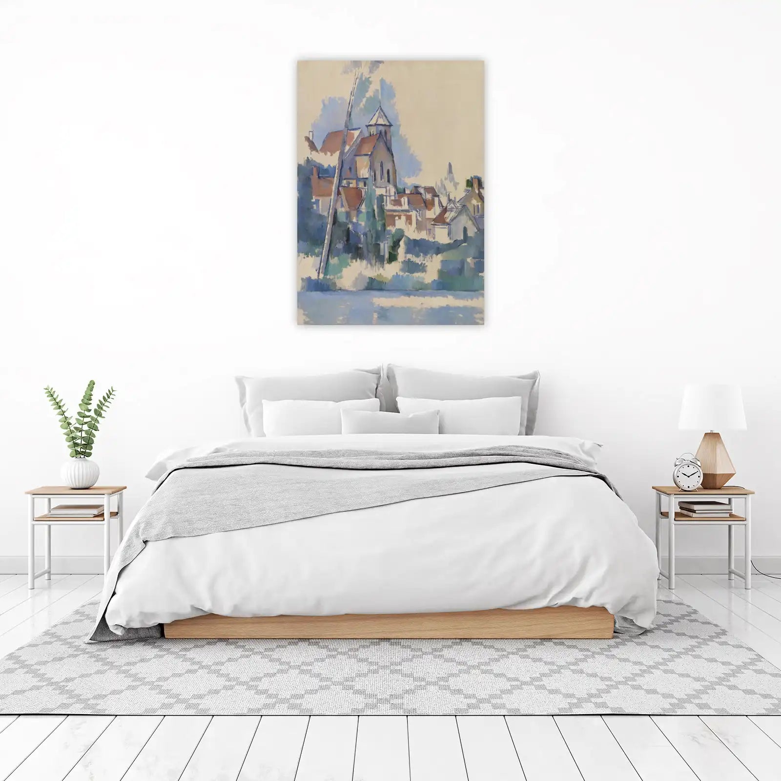 Impressionist Village Church Wall Art