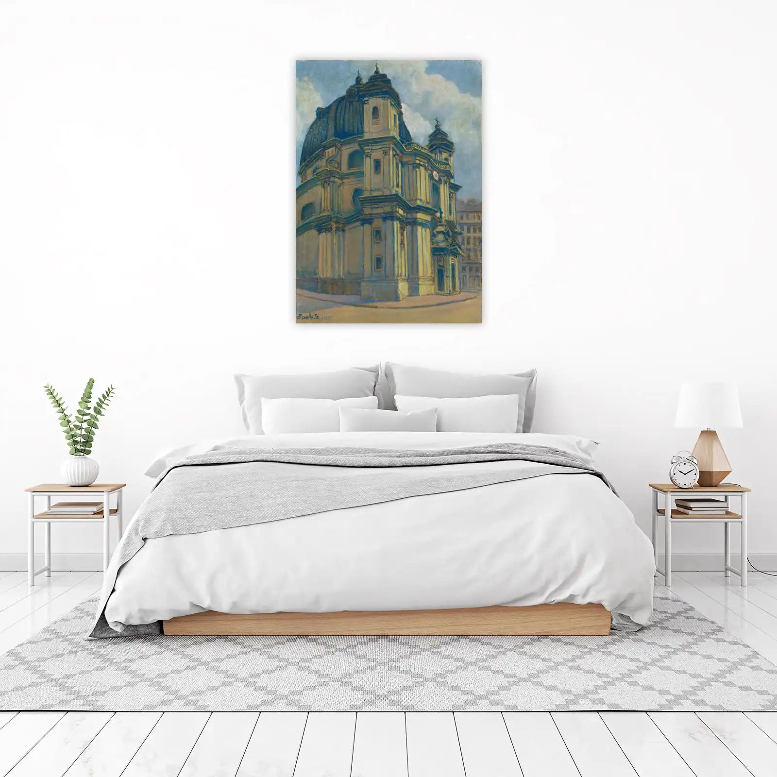 Baroque Church Facade Impressionist Wall Art